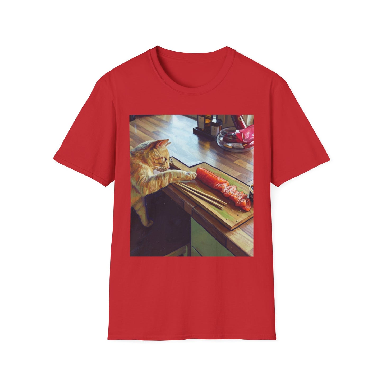 Cat Eating Sushi T-Shirt