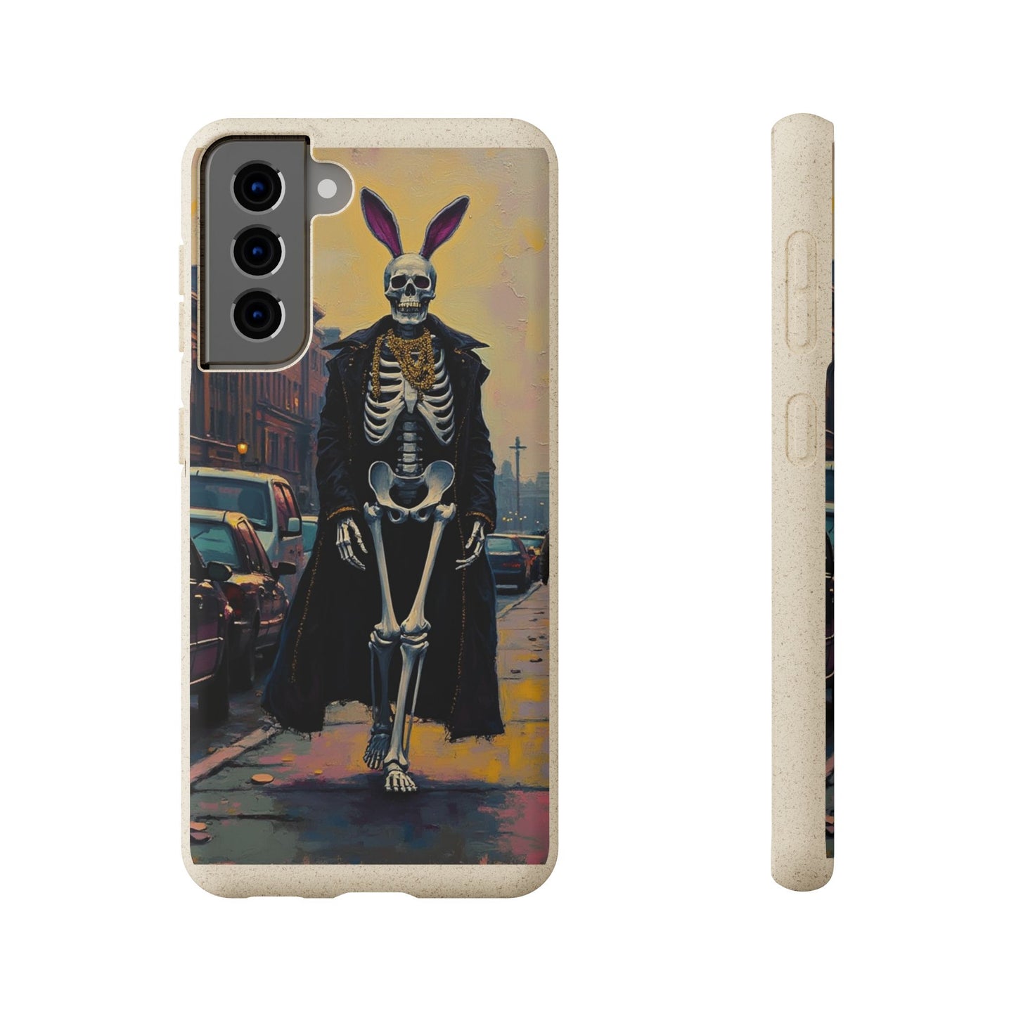Skeleton Bunny Phone Case - Biodegradable Eco-Friendly Halloween Cover