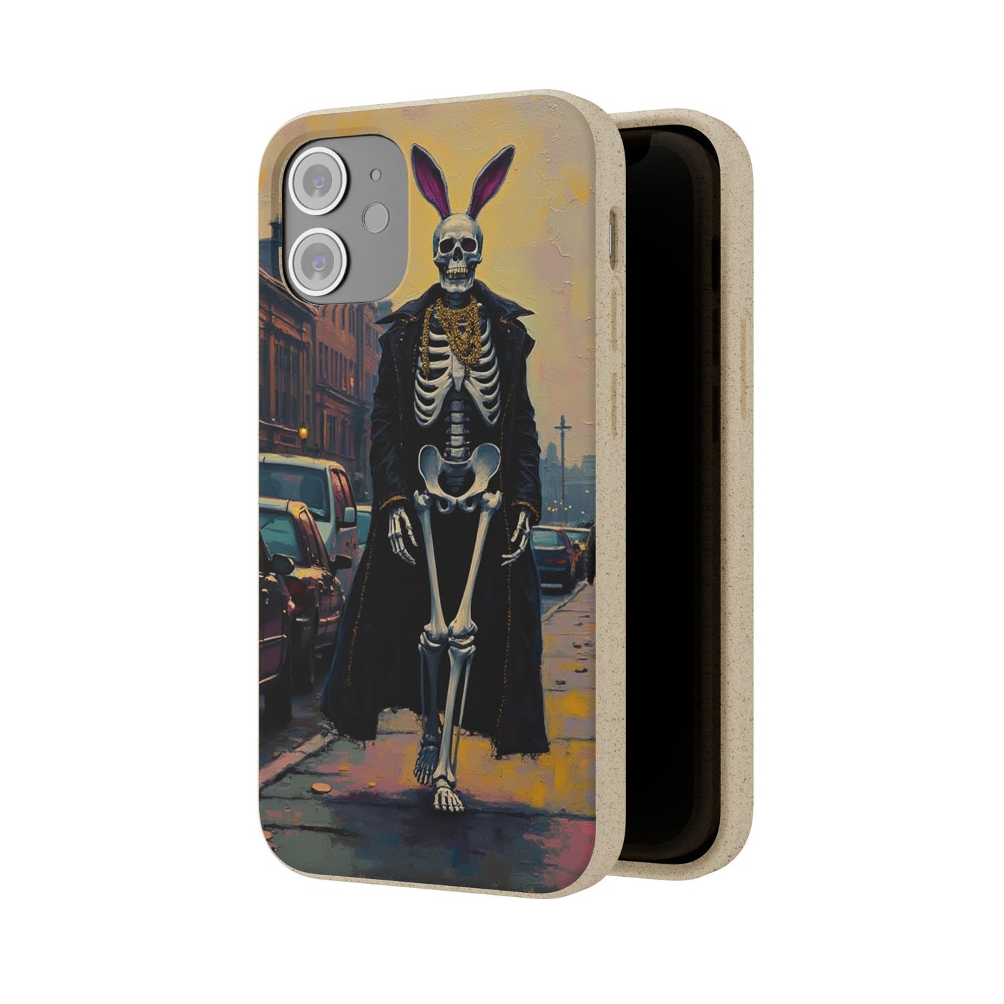 Skeleton Bunny Phone Case - Biodegradable Eco-Friendly Halloween Cover
