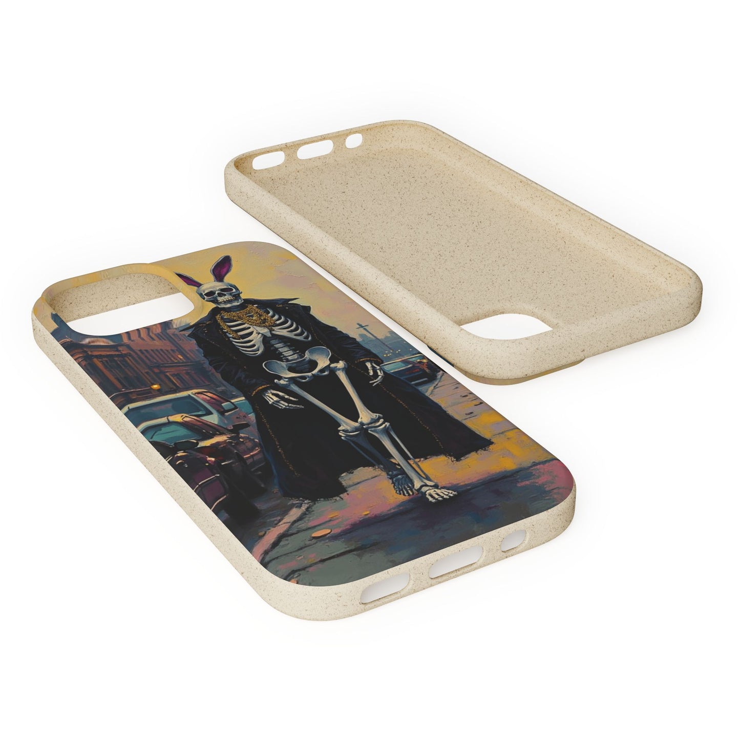 Skeleton Bunny Phone Case - Biodegradable Eco-Friendly Halloween Cover