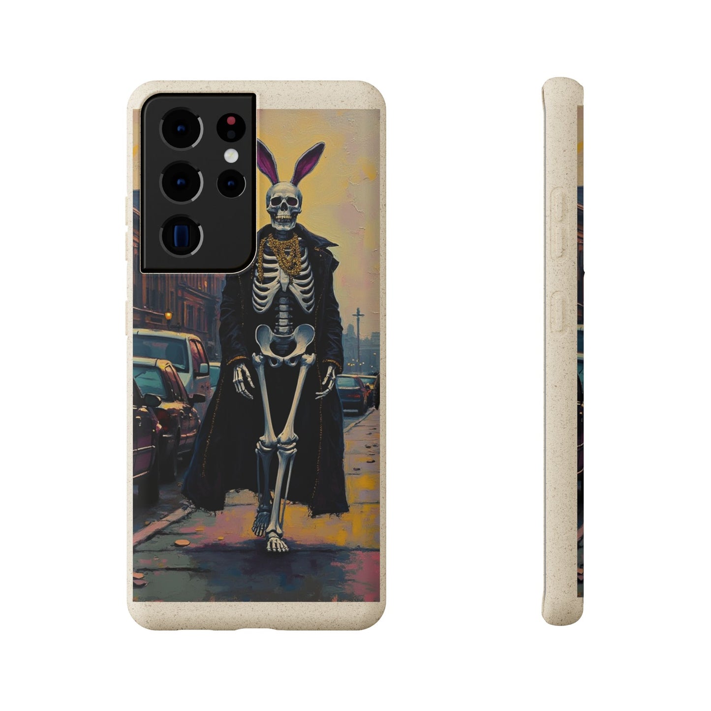 Skeleton Bunny Phone Case - Biodegradable Eco-Friendly Halloween Cover