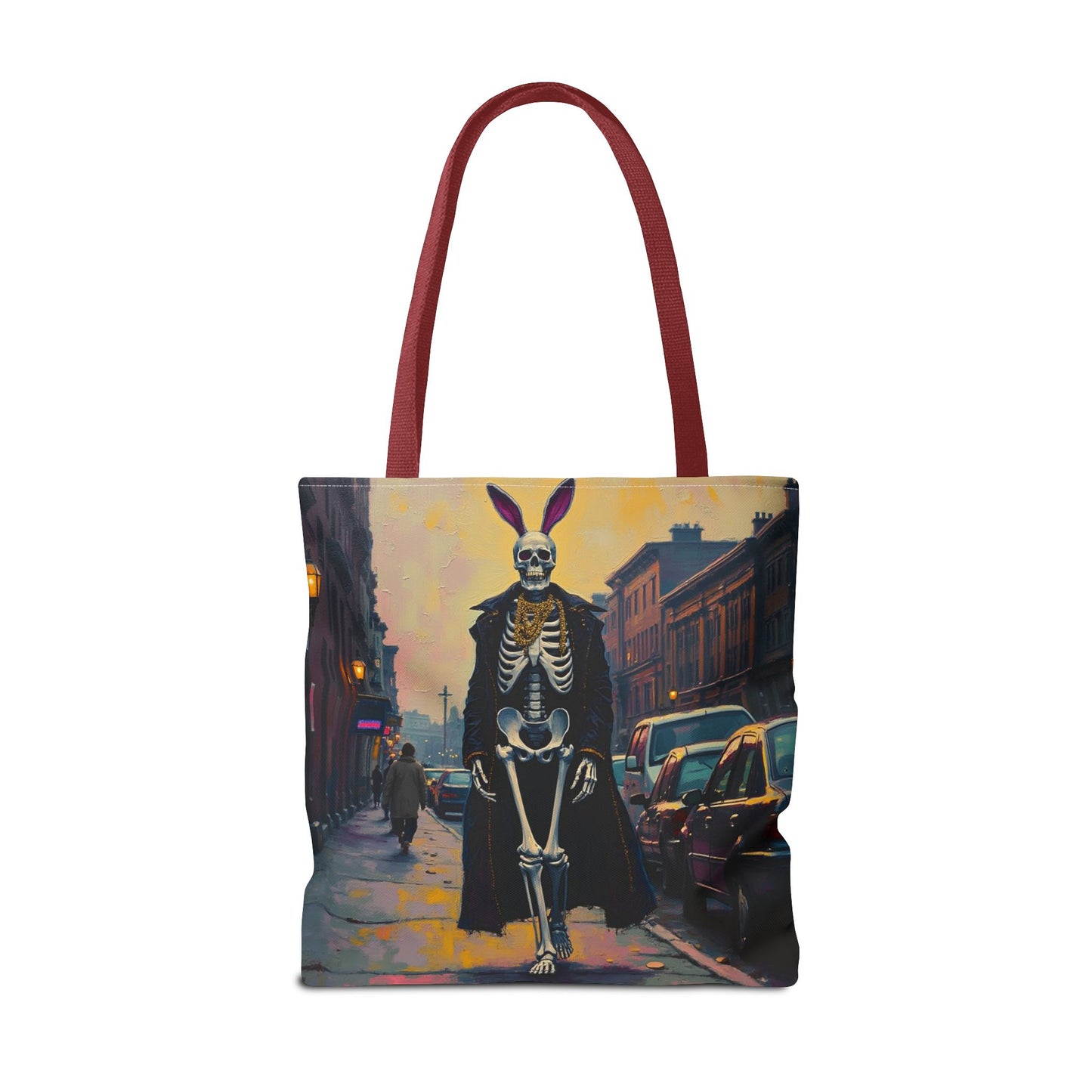 Tote Bag Andy Warhol Style Skeleton Halloween Bunny