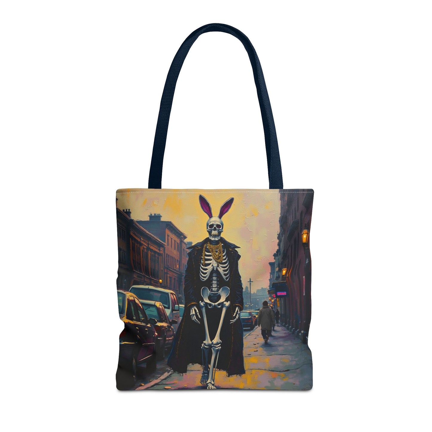 Tote Bag Andy Warhol Style Skeleton Halloween Bunny