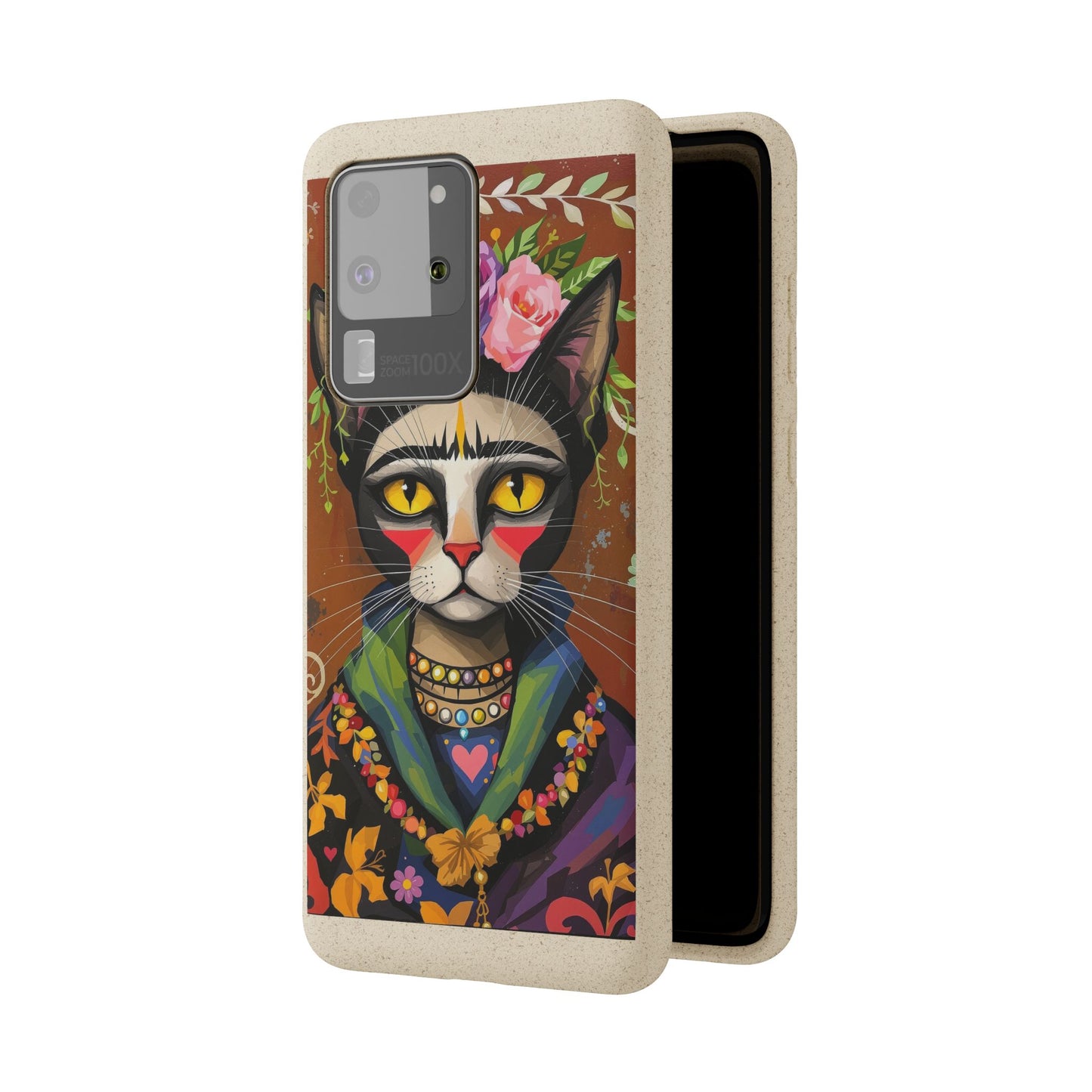 Phone Case - Frida Kahlo Cat, Eco Biodegradable