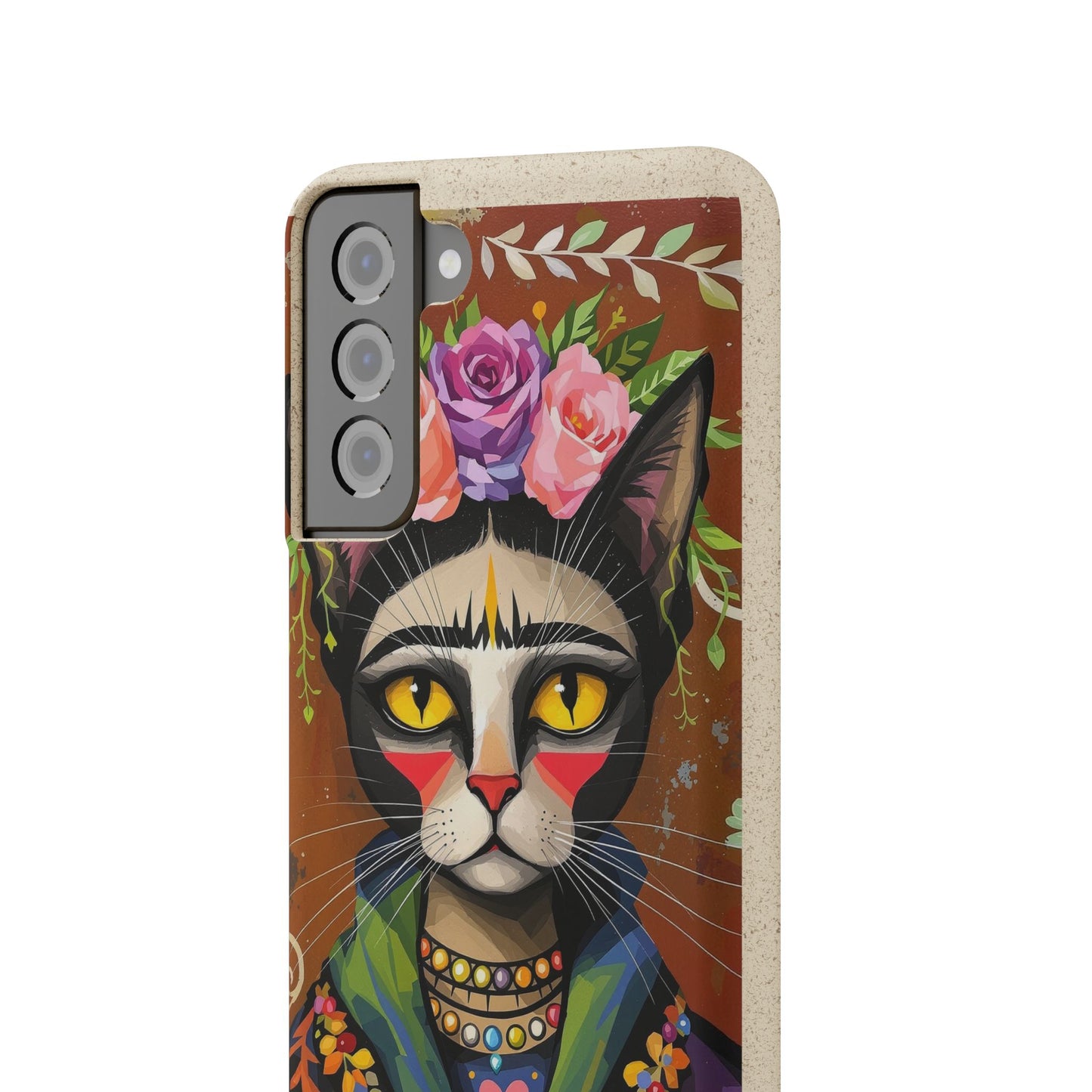 Phone Case - Frida Kahlo Cat, Eco Biodegradable