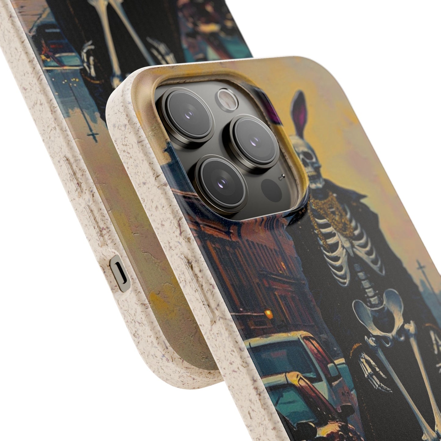 Skeleton Bunny Phone Case - Biodegradable Eco-Friendly Halloween Cover