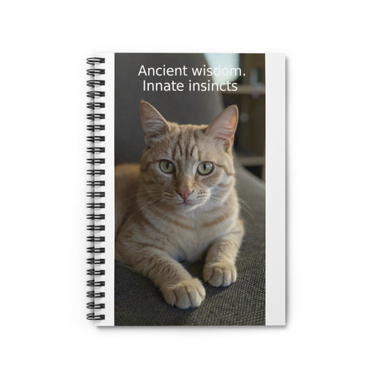 Spiral Notebook - Cat Wisdom Quotes, Cute Cat Journal for Animal Lovers, Gift for Cat Owners, Spiral Diary, Pet-Themed Notebook