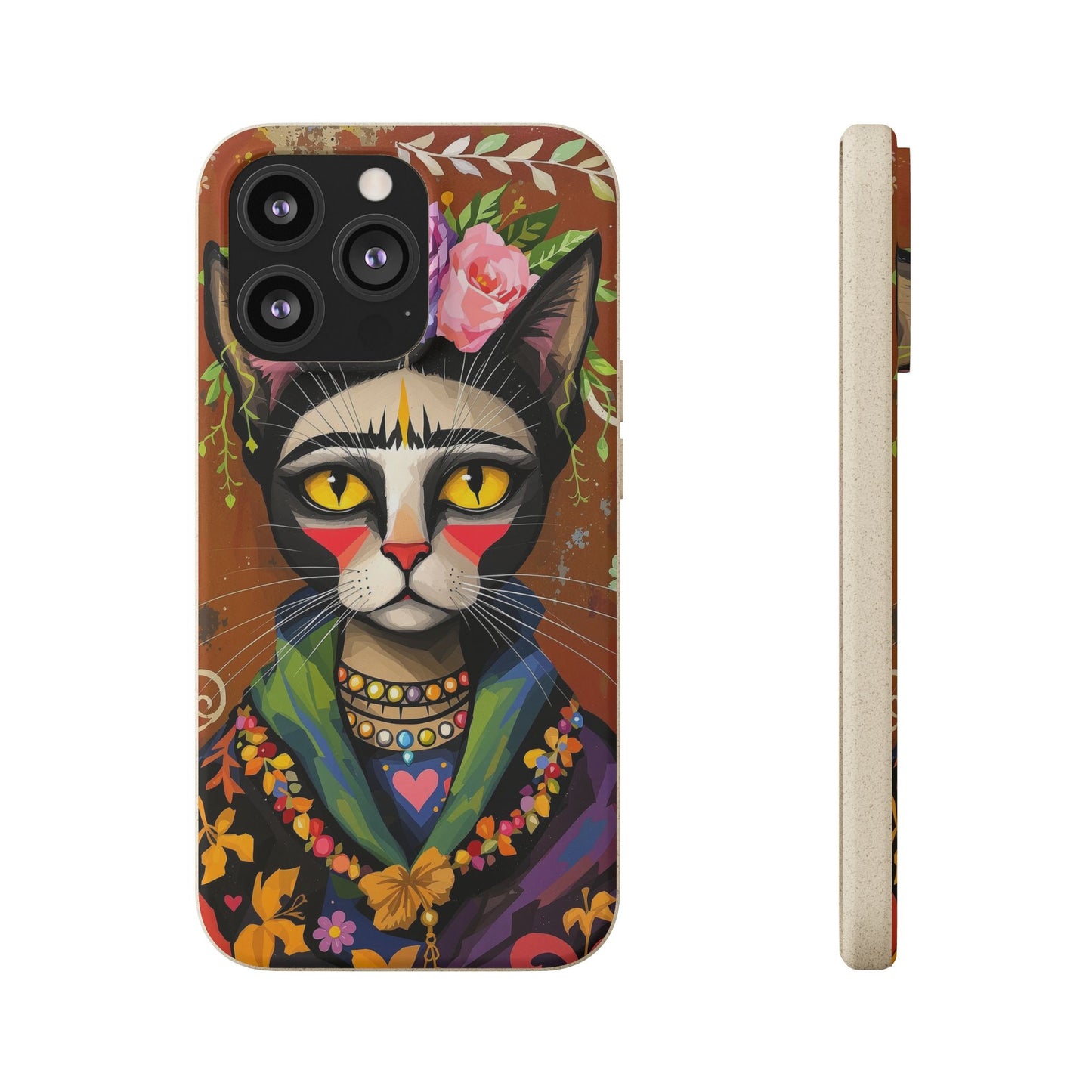 Phone Case - Frida Kahlo Cat, Eco Biodegradable