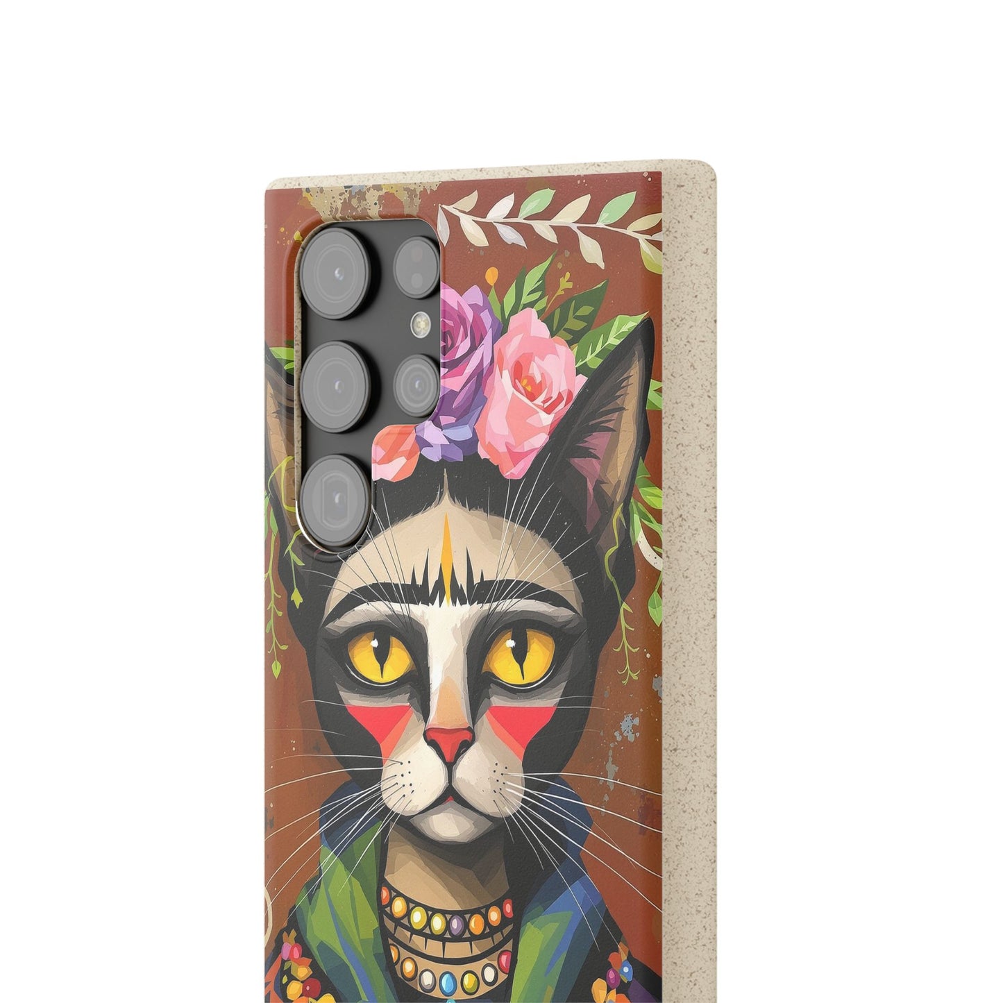 Phone Case - Frida Kahlo Cat, Eco Biodegradable