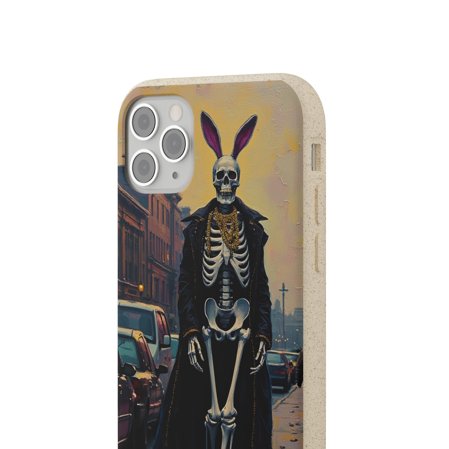 Skeleton Bunny Phone Case - Biodegradable Eco-Friendly Halloween Cover