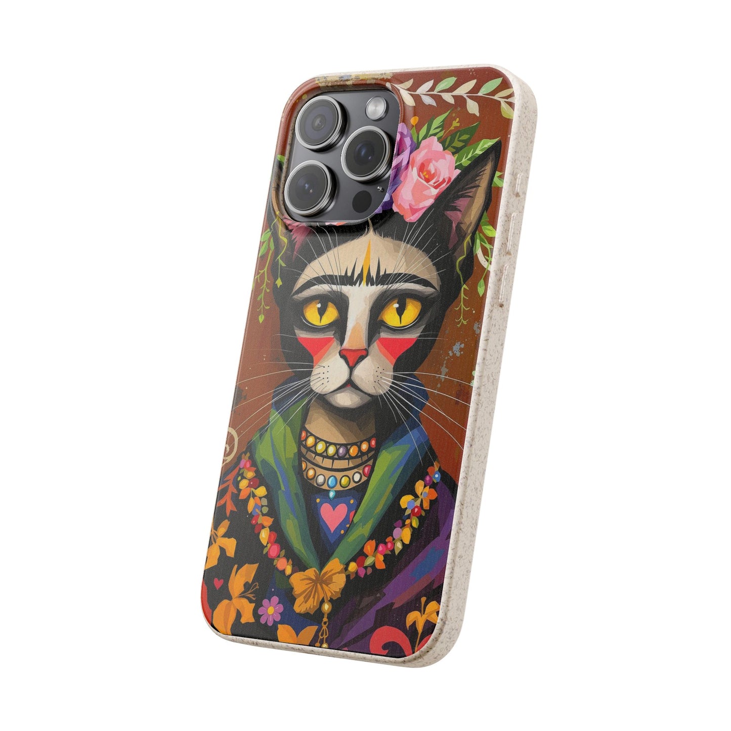 Phone Case - Frida Kahlo Cat, Eco Biodegradable