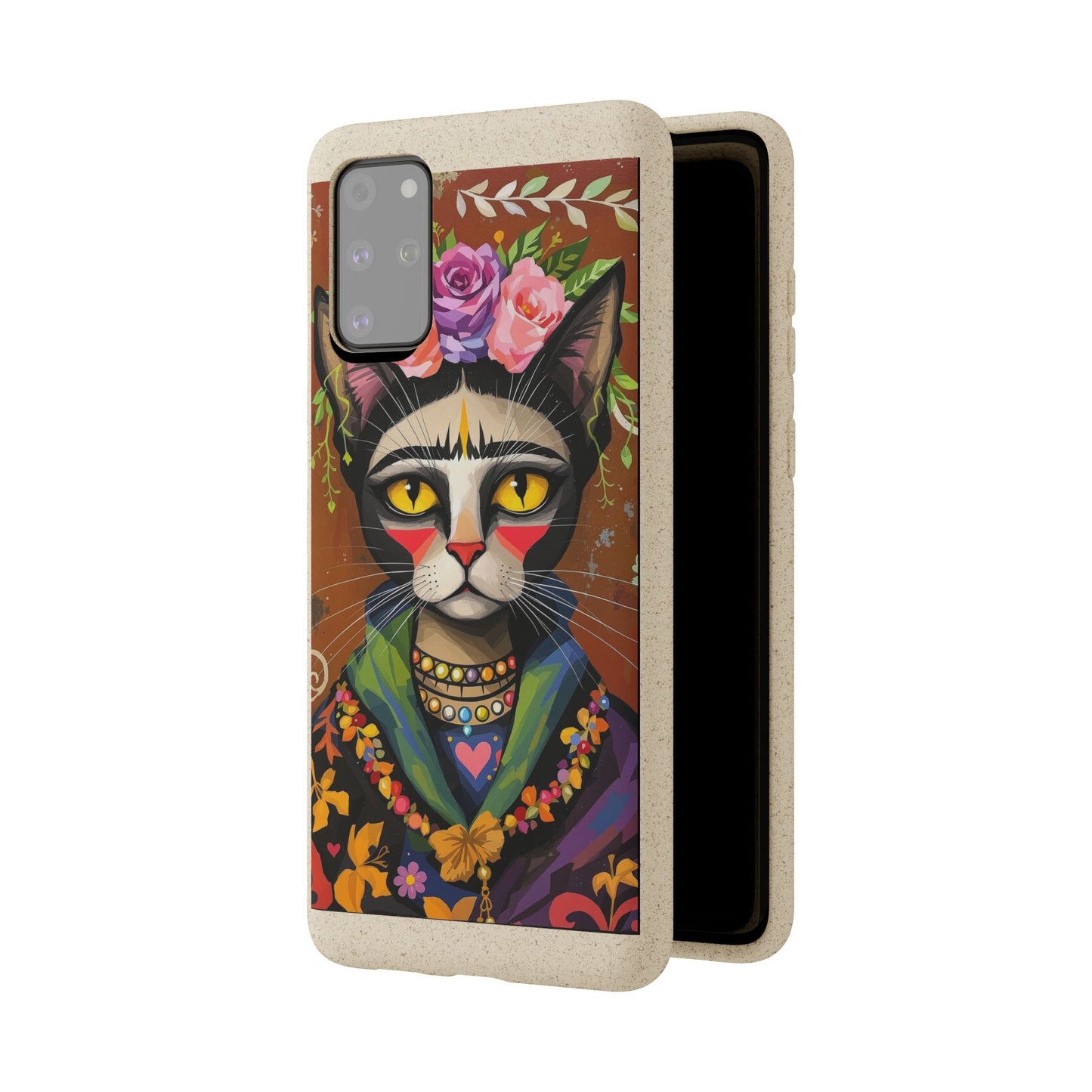 Phone Case - Frida Kahlo Cat, Eco Biodegradable