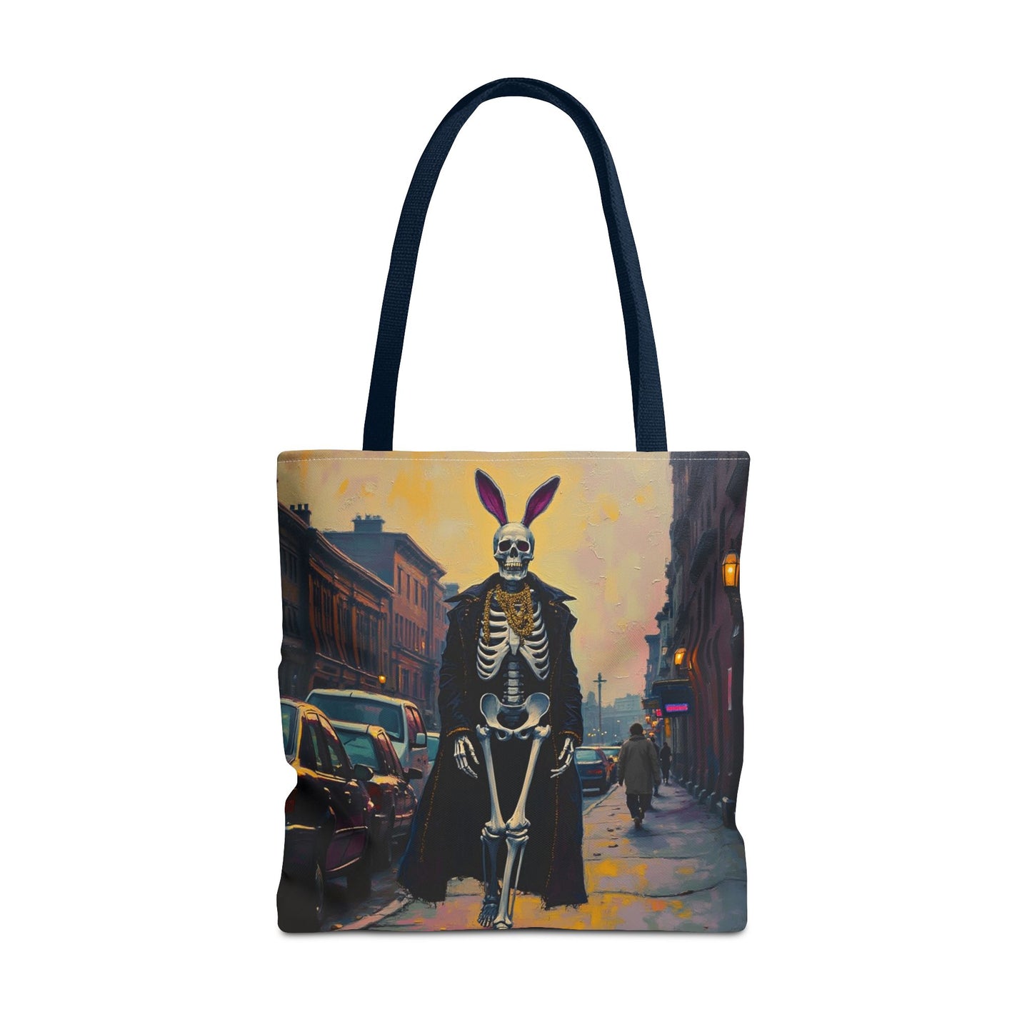 Tote Bag Andy Warhol Style Skeleton Halloween Bunny