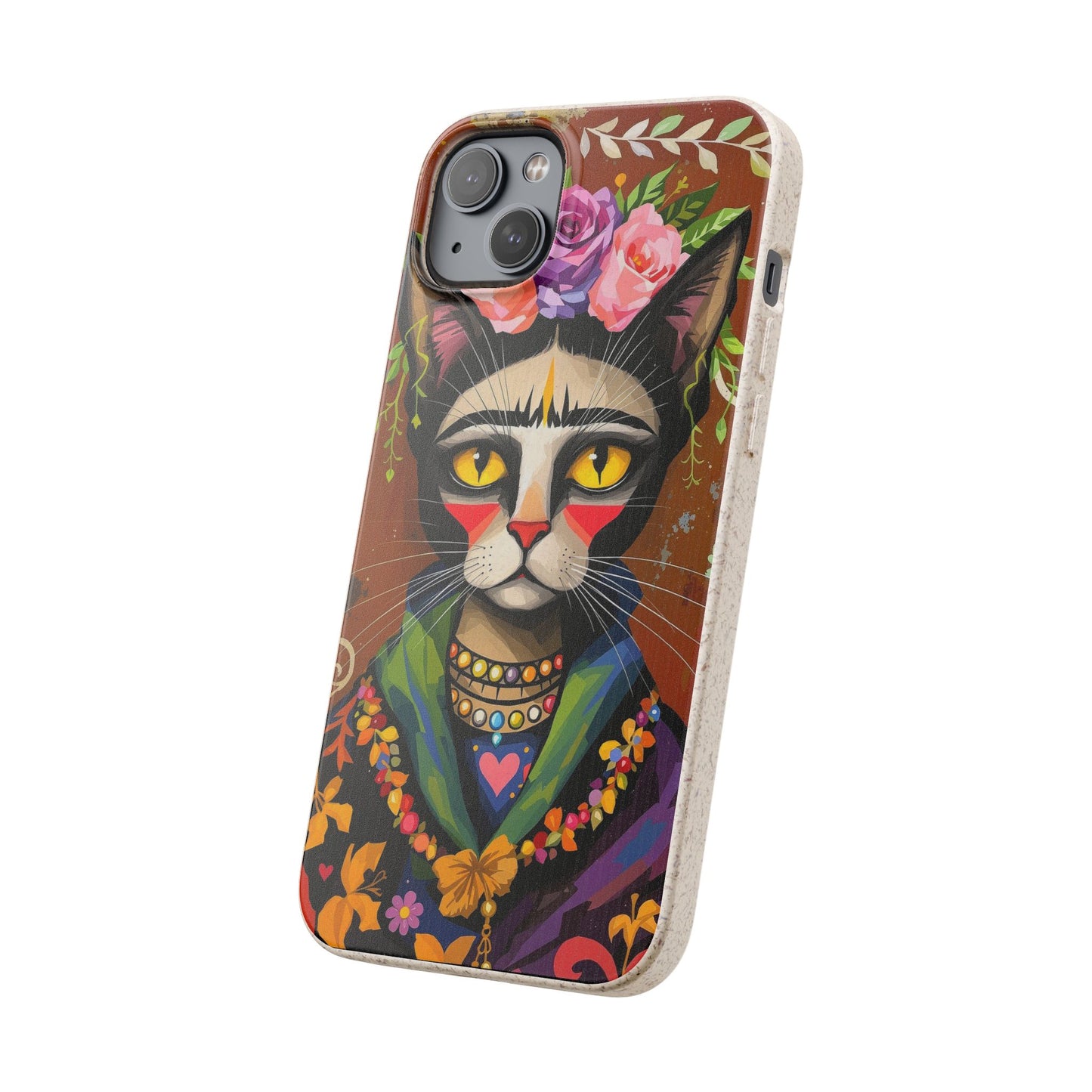Phone Case - Frida Kahlo Cat, Eco Biodegradable