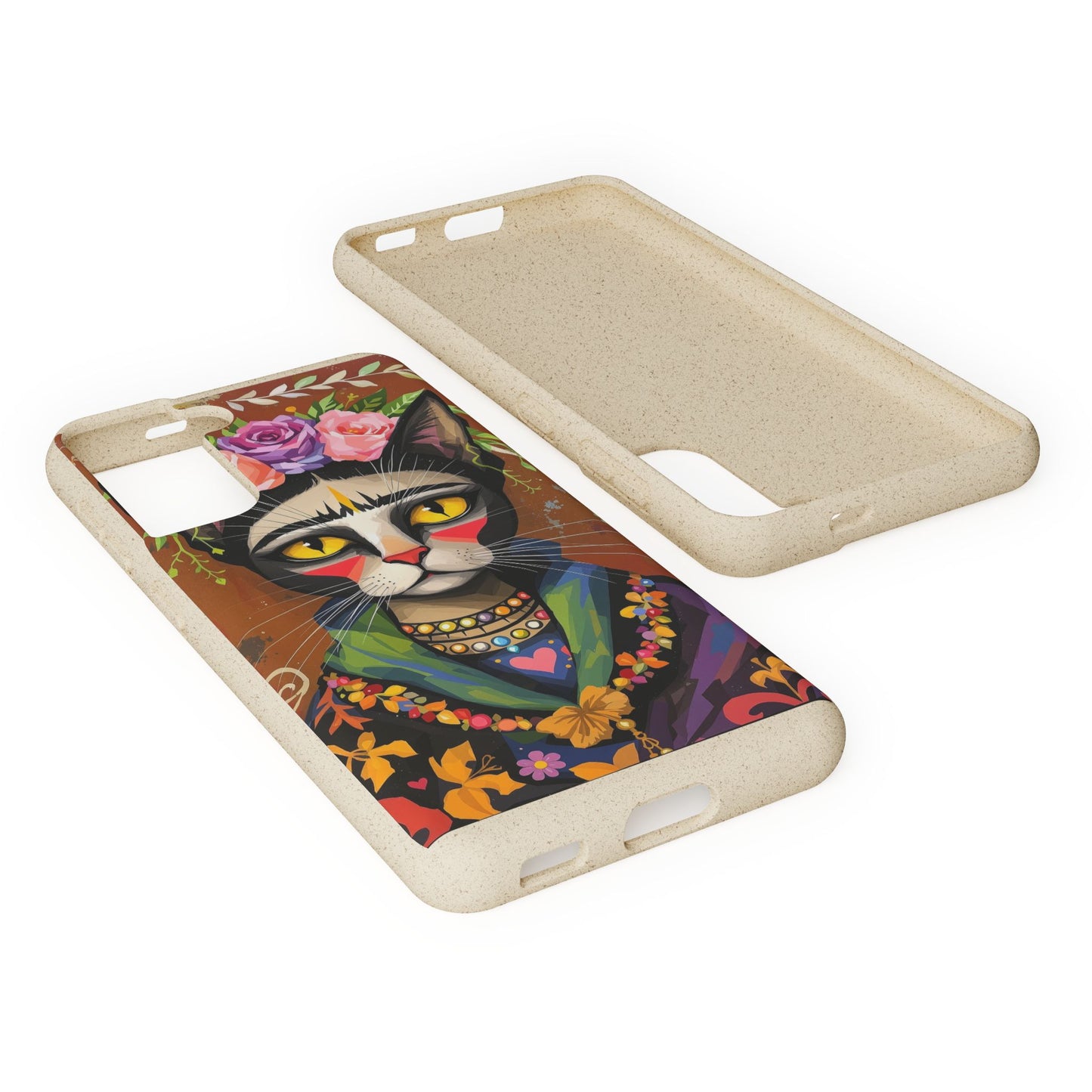 Phone Case - Frida Kahlo Cat, Eco Biodegradable