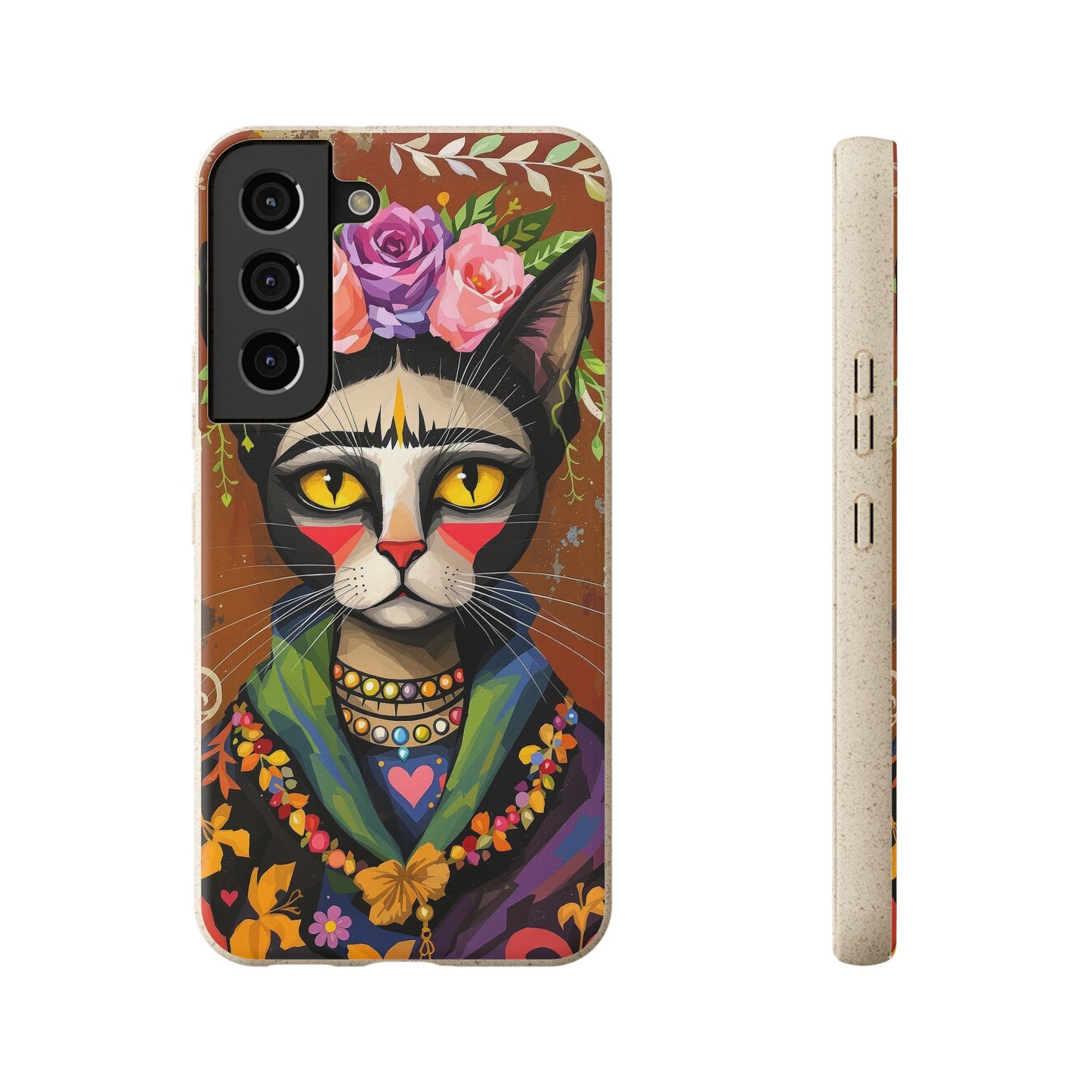 Phone Case - Frida Kahlo Cat, Eco Biodegradable