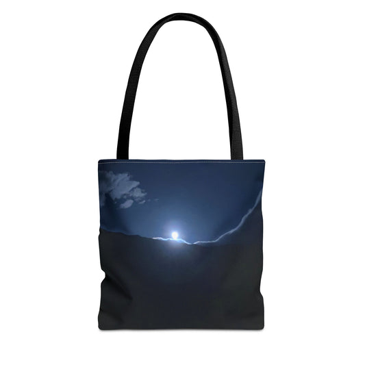 Norwegian Fjord Moon Tote Bag