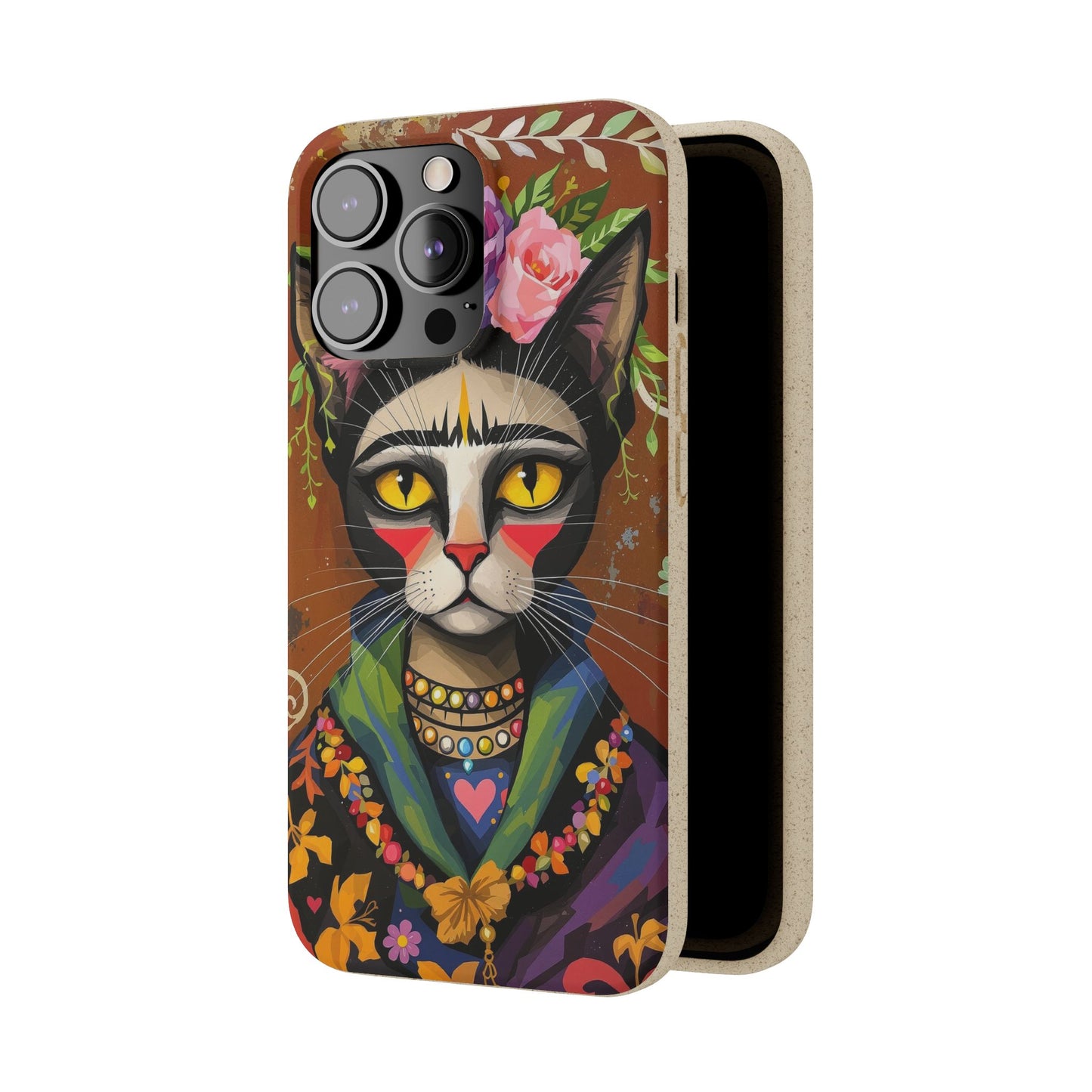 Phone Case - Frida Kahlo Cat, Eco Biodegradable