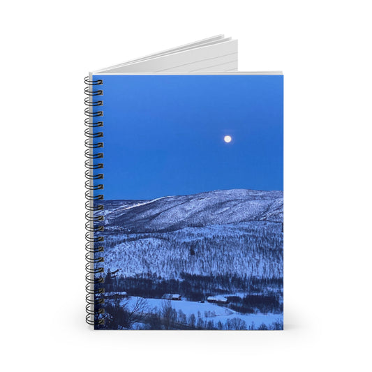 Blue Snowy Landscape  - Perfect for Writing, Journaling, Gift for Nature Lovers, Winter Memories, Travel Diary