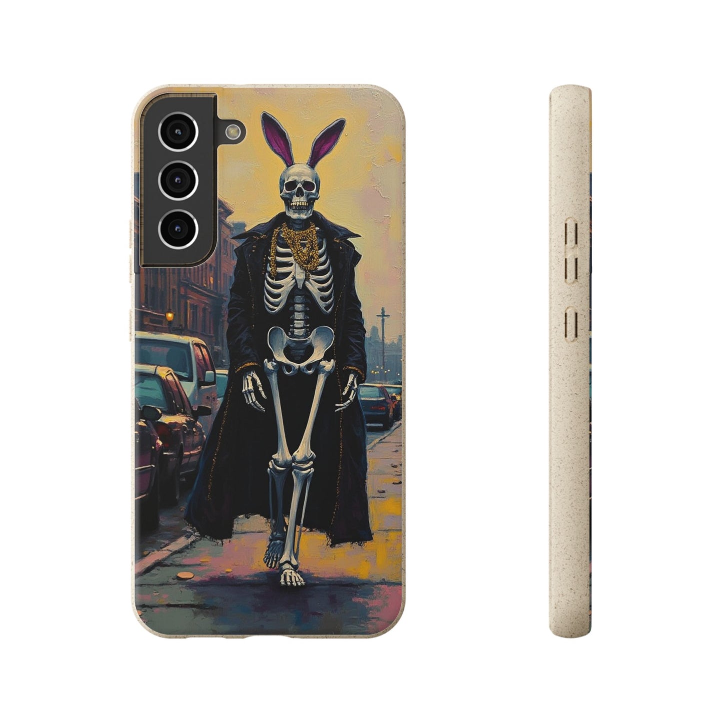 Skeleton Bunny Phone Case - Biodegradable Eco-Friendly Halloween Cover