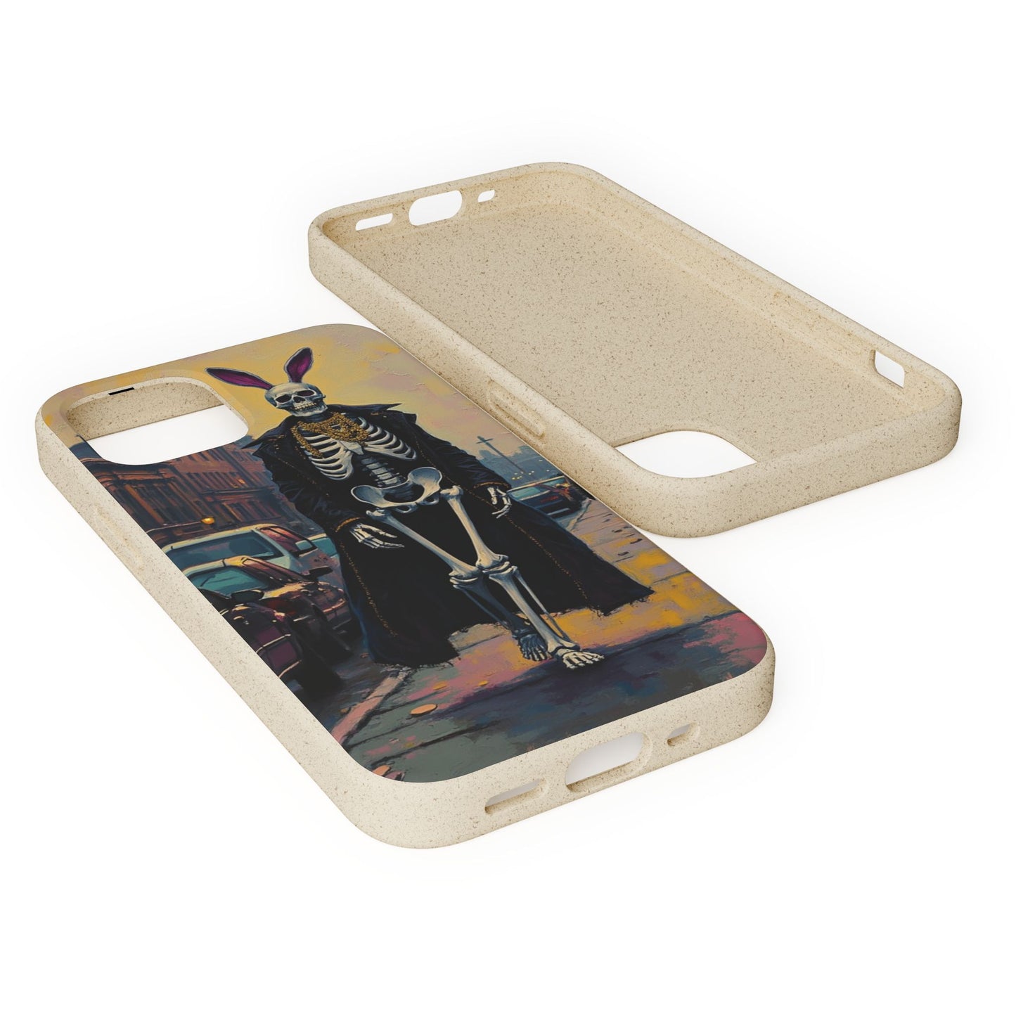 Skeleton Bunny Phone Case - Biodegradable Eco-Friendly Halloween Cover