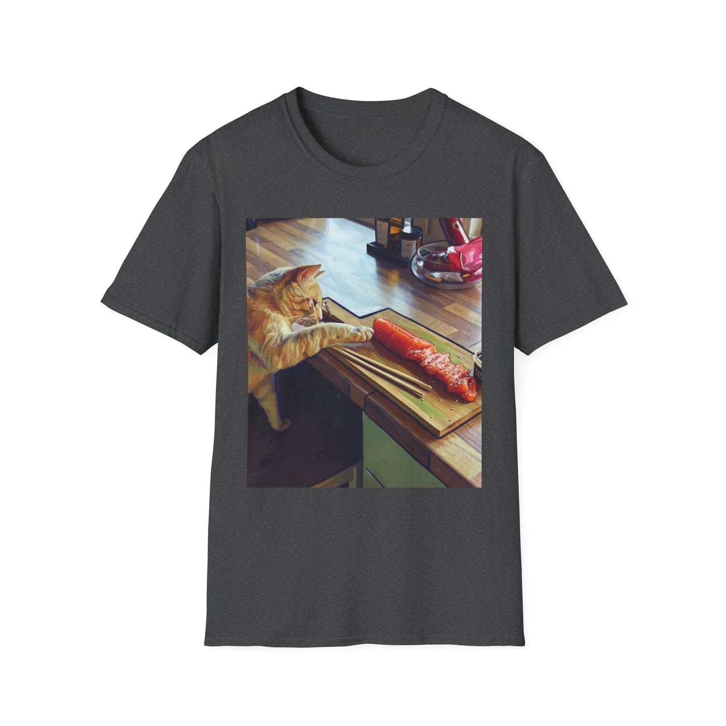 Cat Eating Sushi T-Shirt