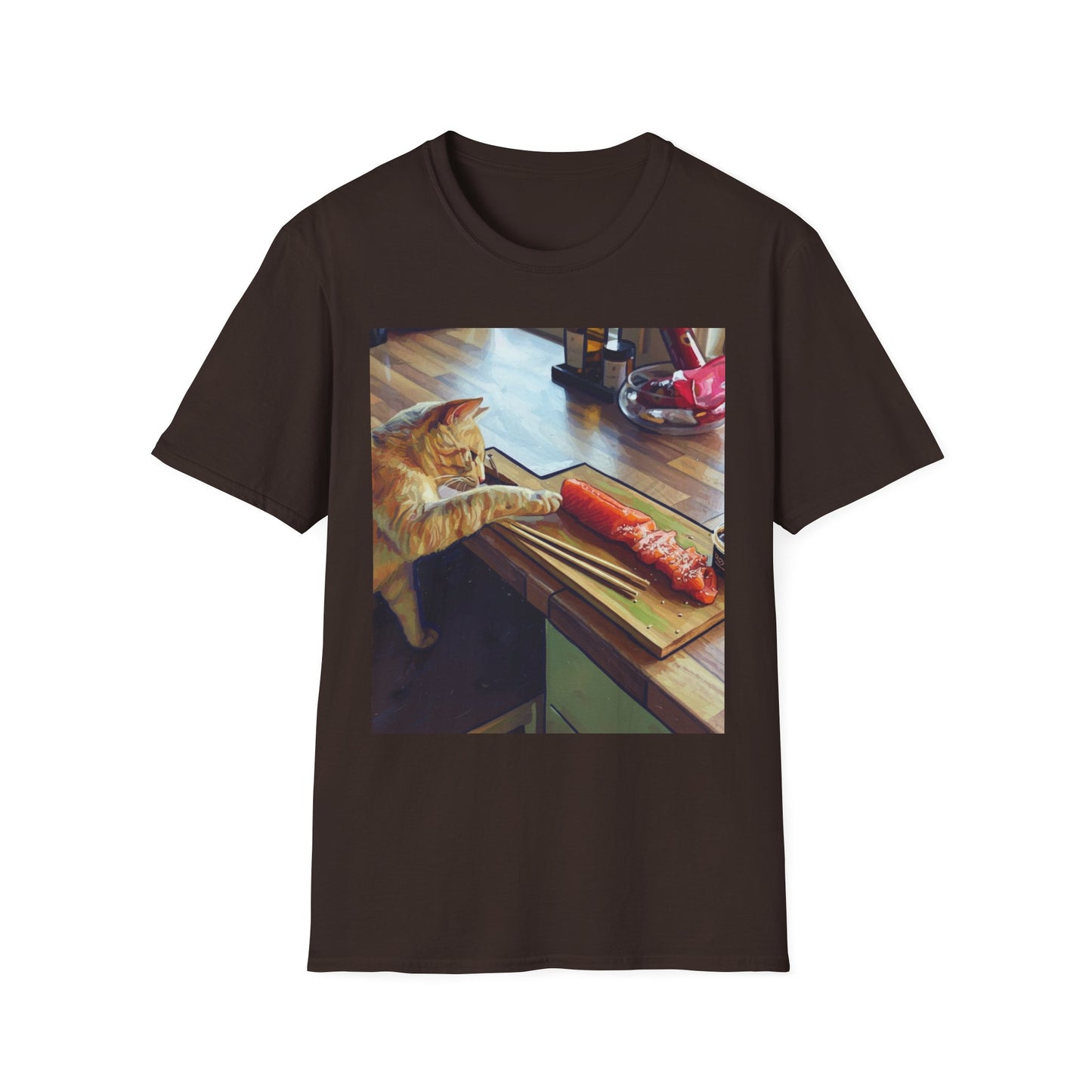Cat Eating Sushi T-Shirt