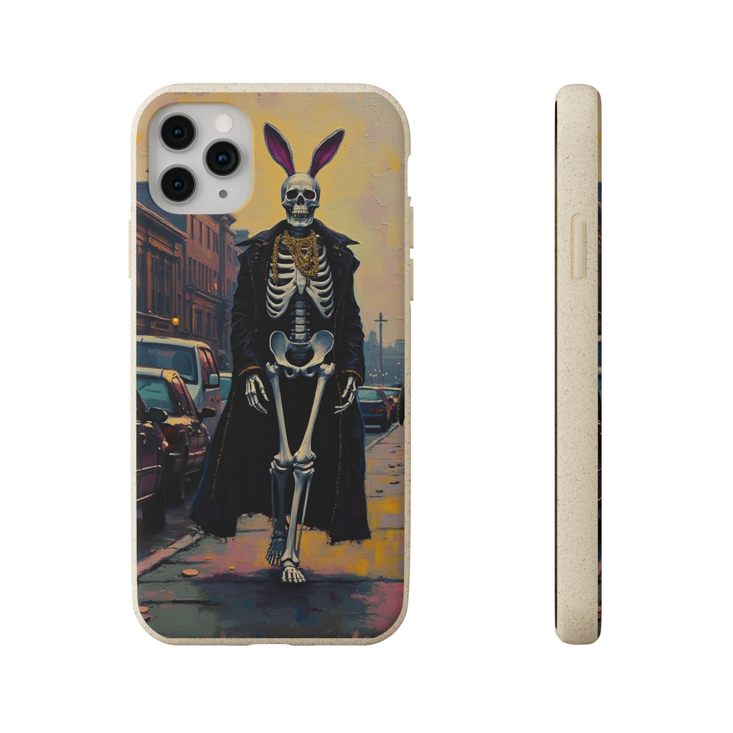 Skeleton Bunny Phone Case - Biodegradable Eco-Friendly Halloween Cover