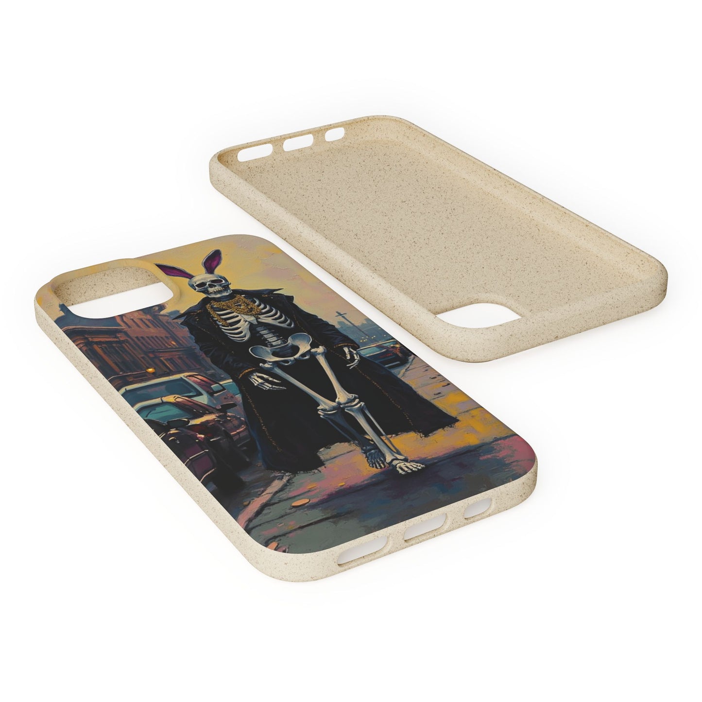 Skeleton Bunny Phone Case - Biodegradable Eco-Friendly Halloween Cover