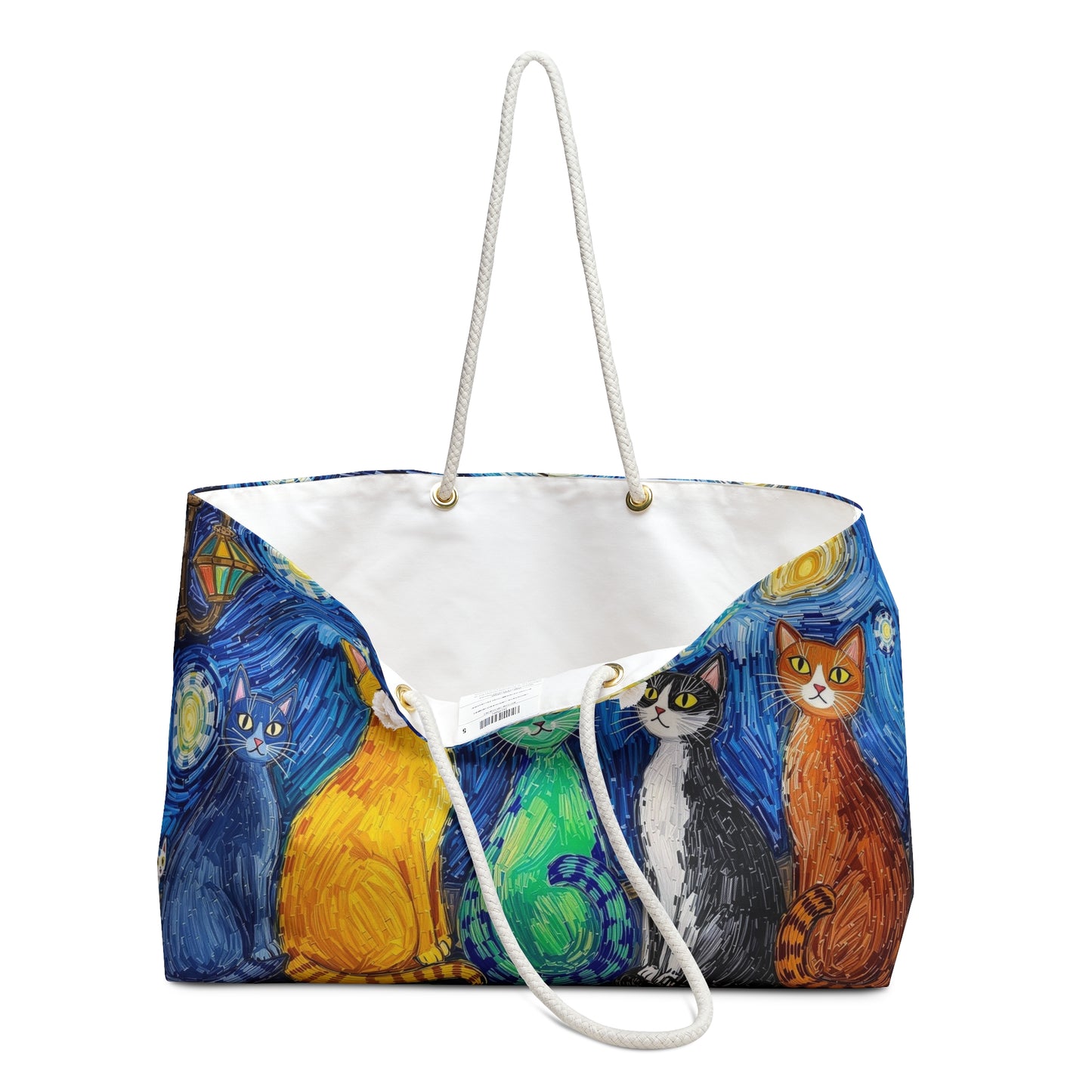Weekender Bag - 'van Gogh' Cats Print