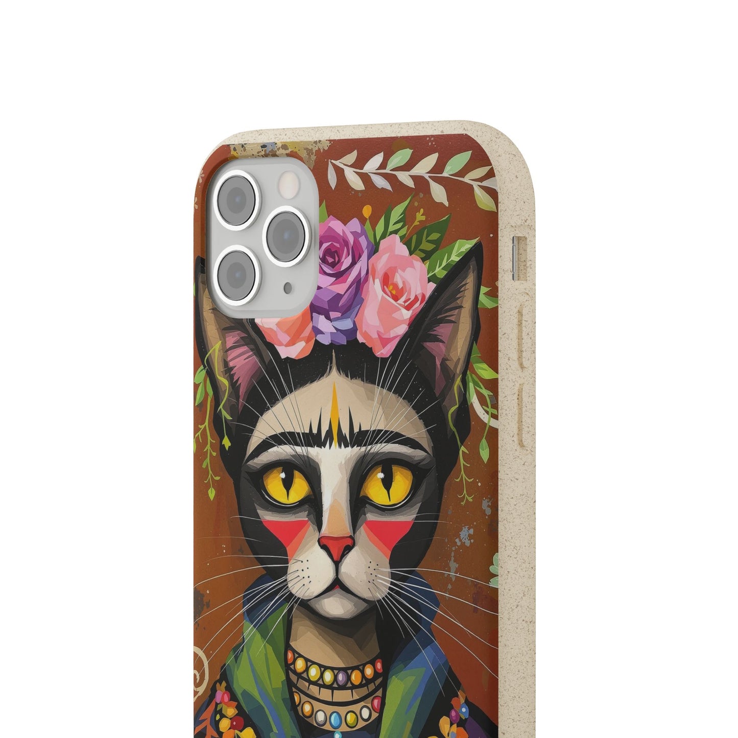 Phone Case - Frida Kahlo Cat, Eco Biodegradable