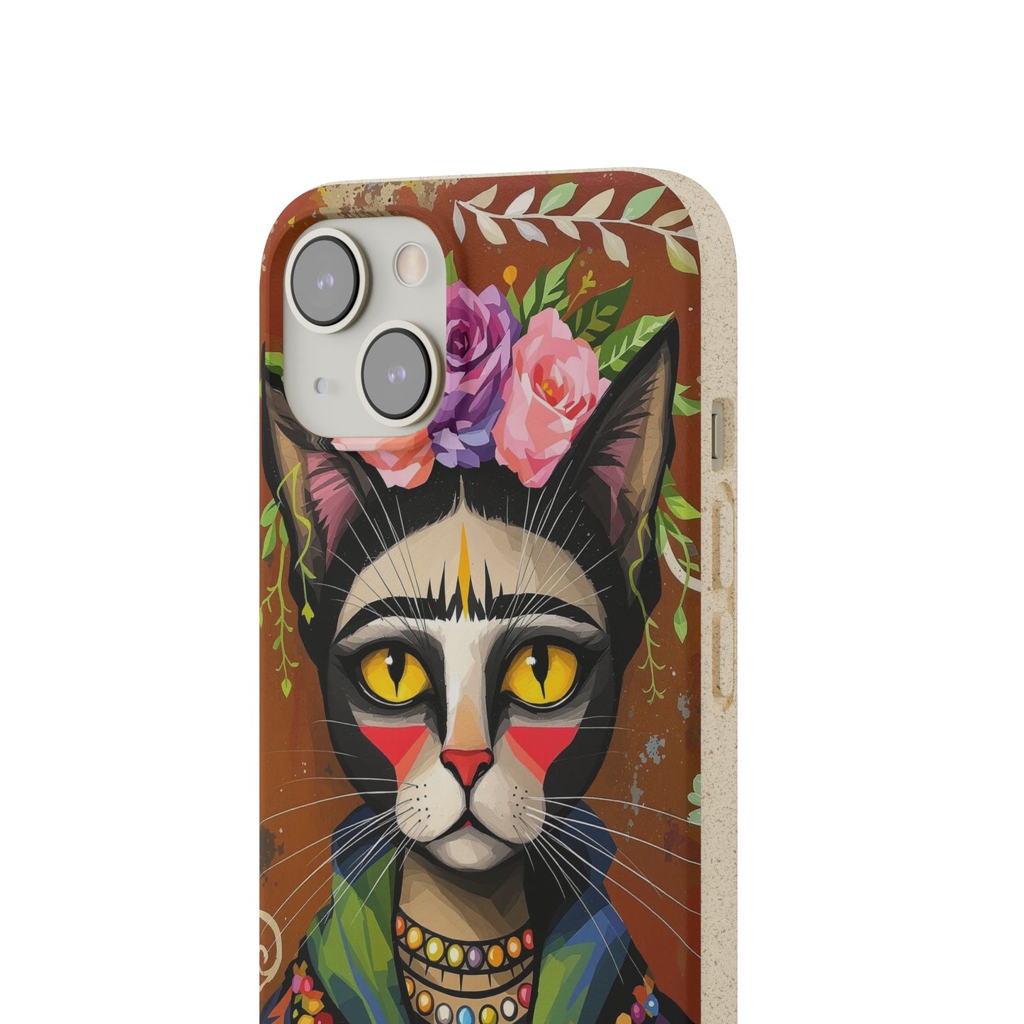 Phone Case - Frida Kahlo Cat, Eco Biodegradable