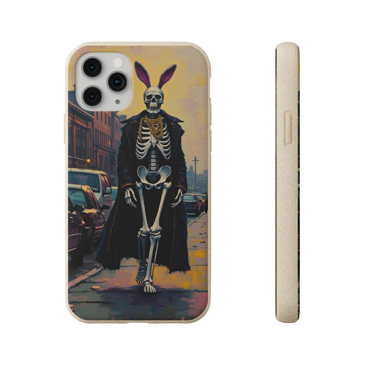 Skeleton Bunny Phone Case - Biodegradable Eco-Friendly Halloween Cover