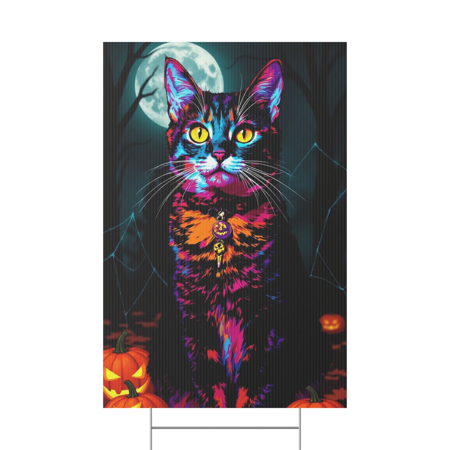 Yard Sign - Mystic Cat Garden Guardian