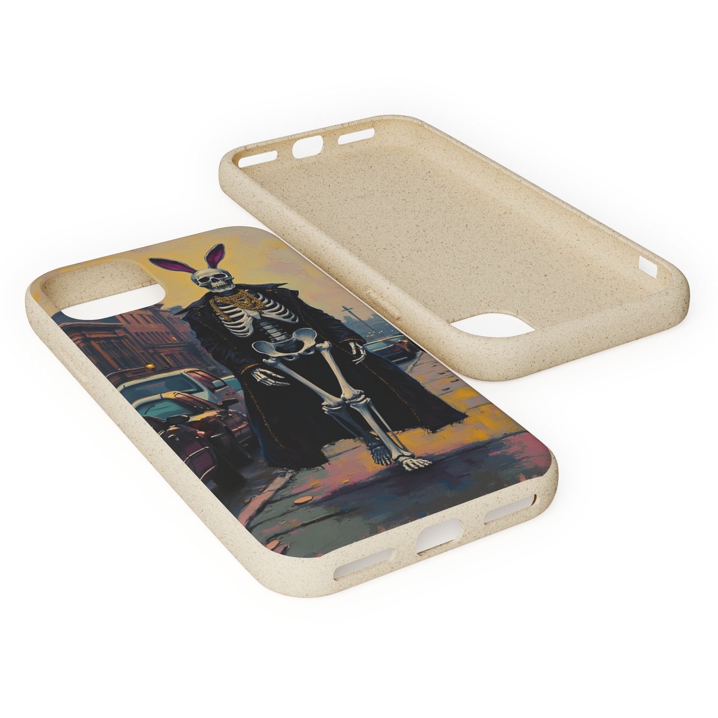 Skeleton Bunny Phone Case - Biodegradable Eco-Friendly Halloween Cover