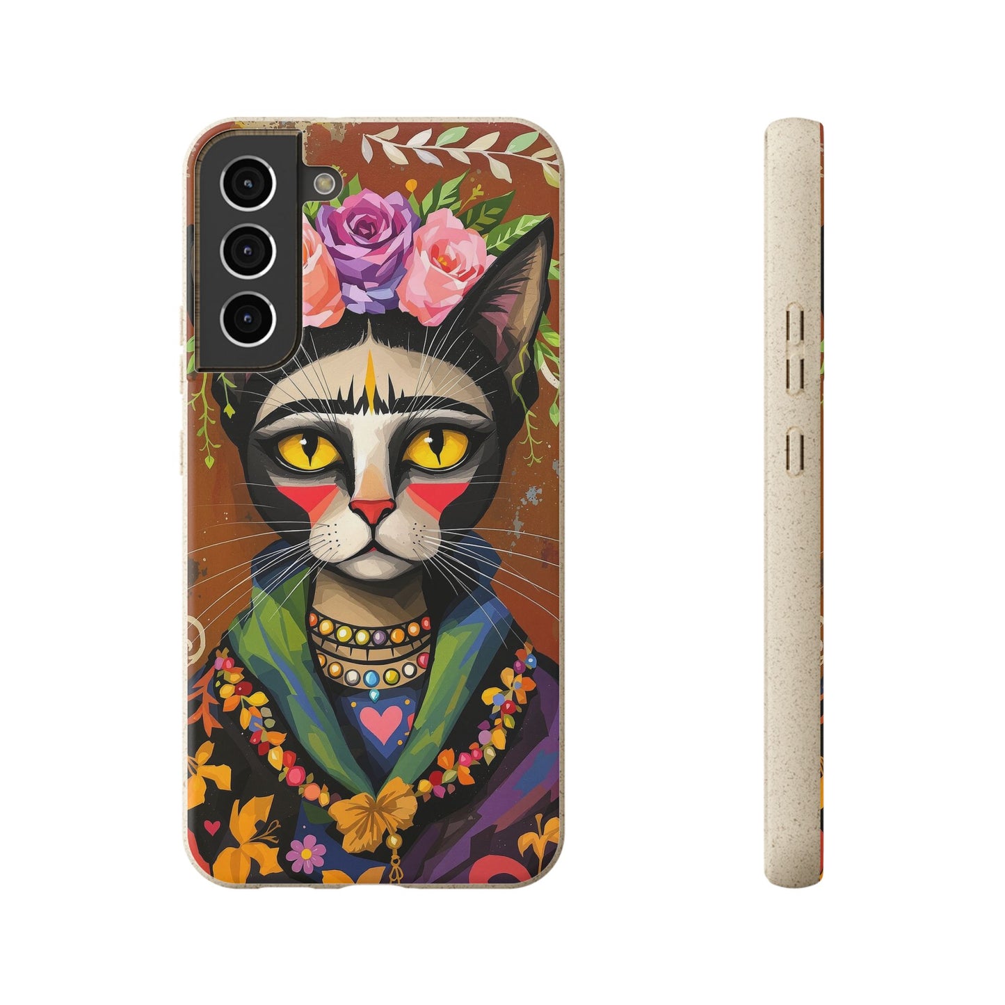 Phone Case - Frida Kahlo Cat, Eco Biodegradable