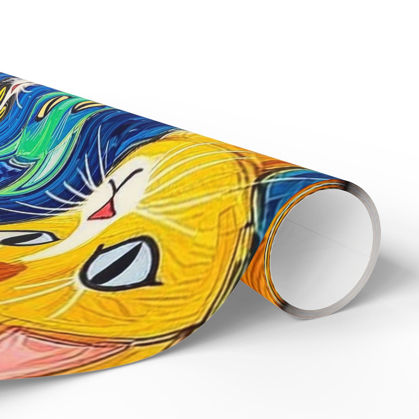 Gift Wrapping Paper - Van Gogh Cats Style Unique Design