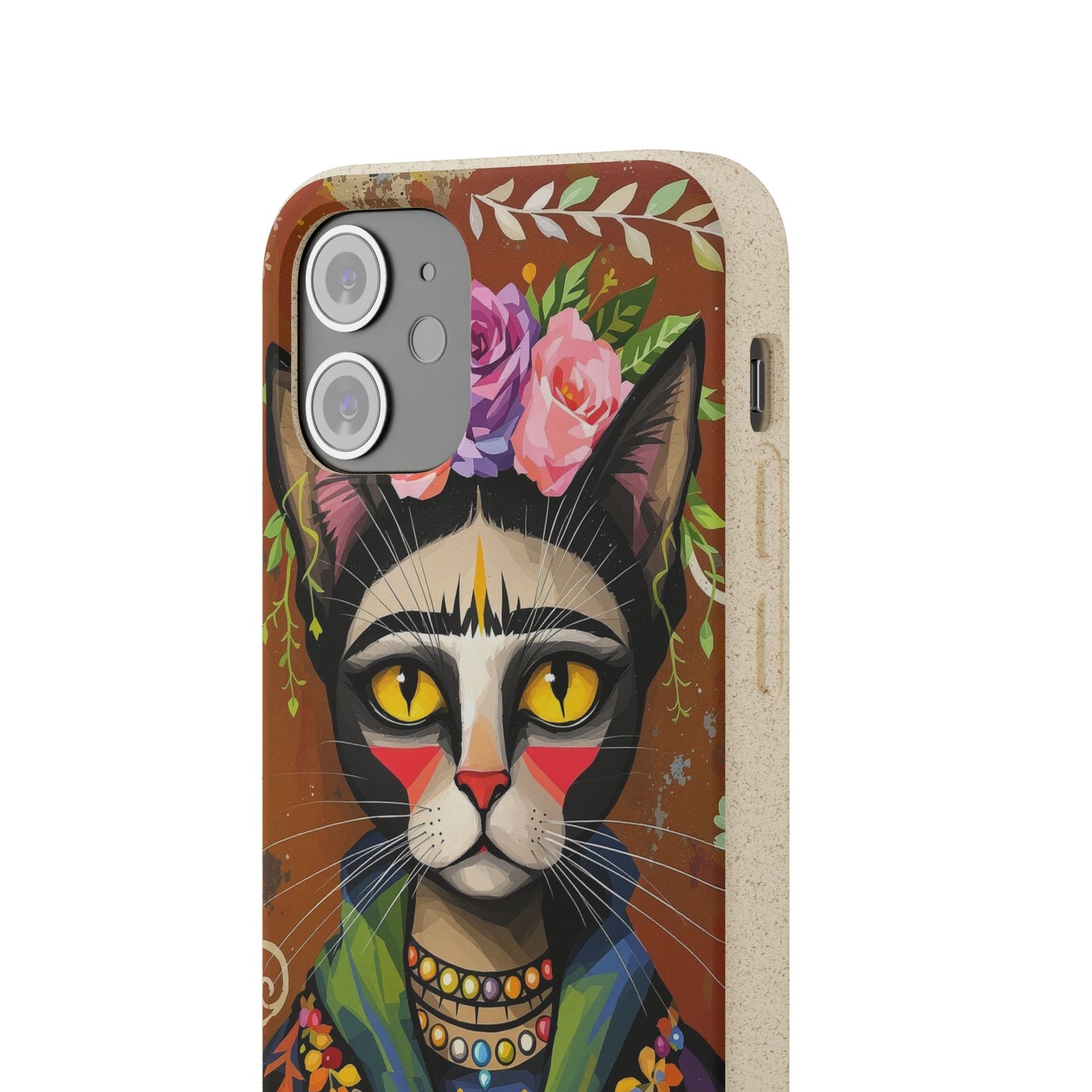 Phone Case - Frida Kahlo Cat, Eco Biodegradable