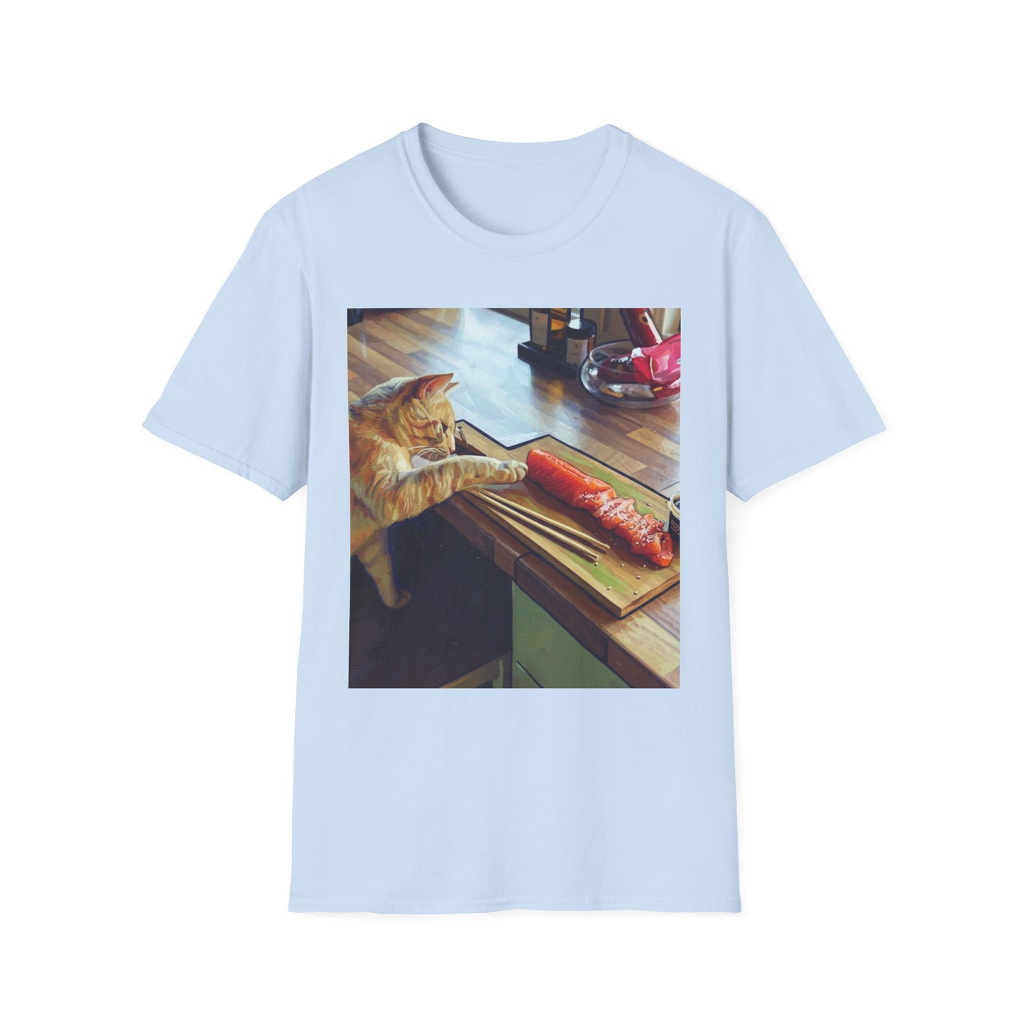 Cat Eating Sushi T-Shirt