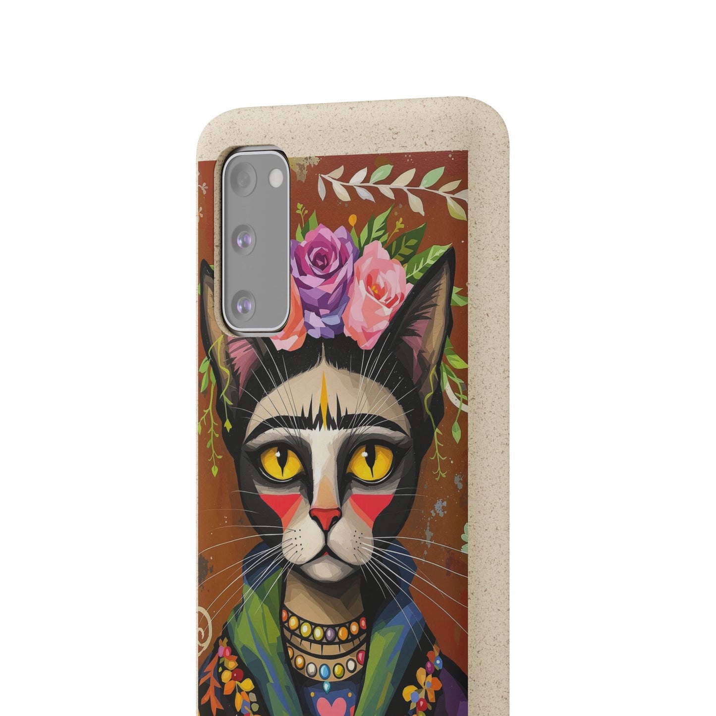 Phone Case - Frida Kahlo Cat, Eco Biodegradable