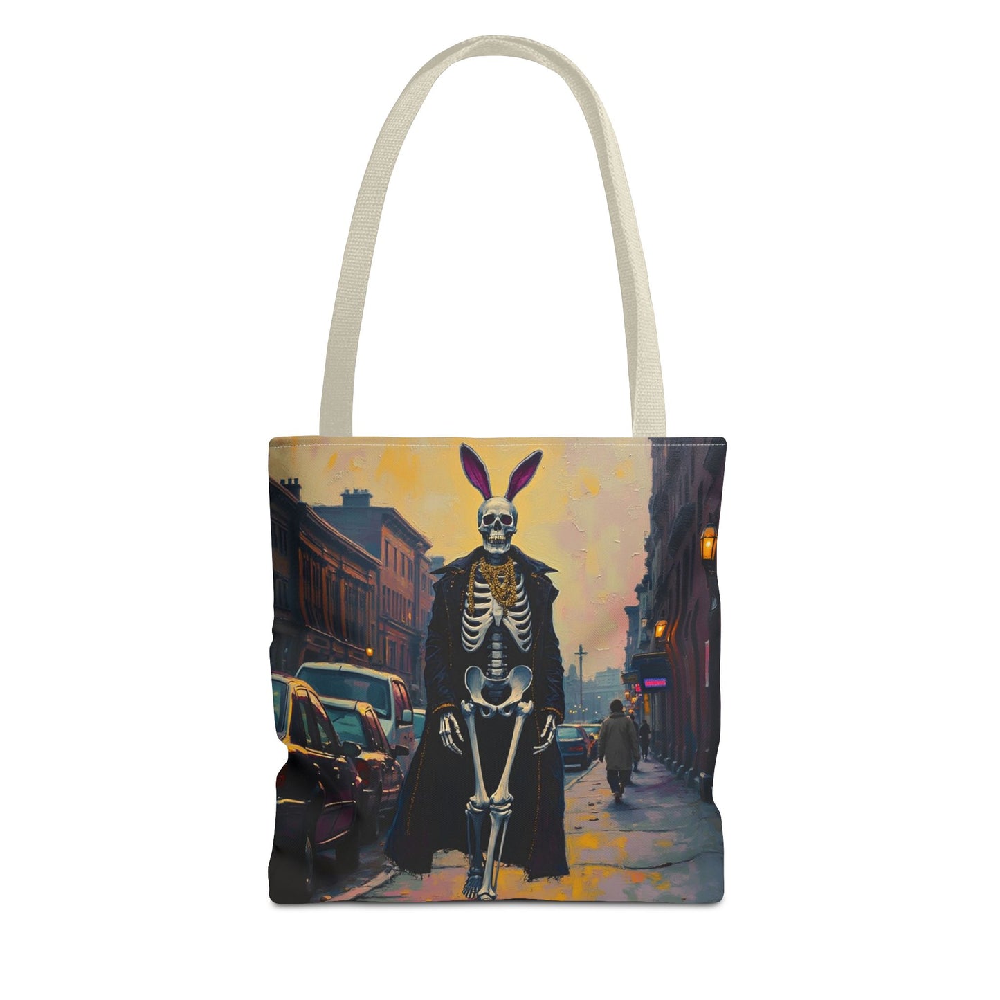 Tote Bag Andy Warhol Style Skeleton Halloween Bunny