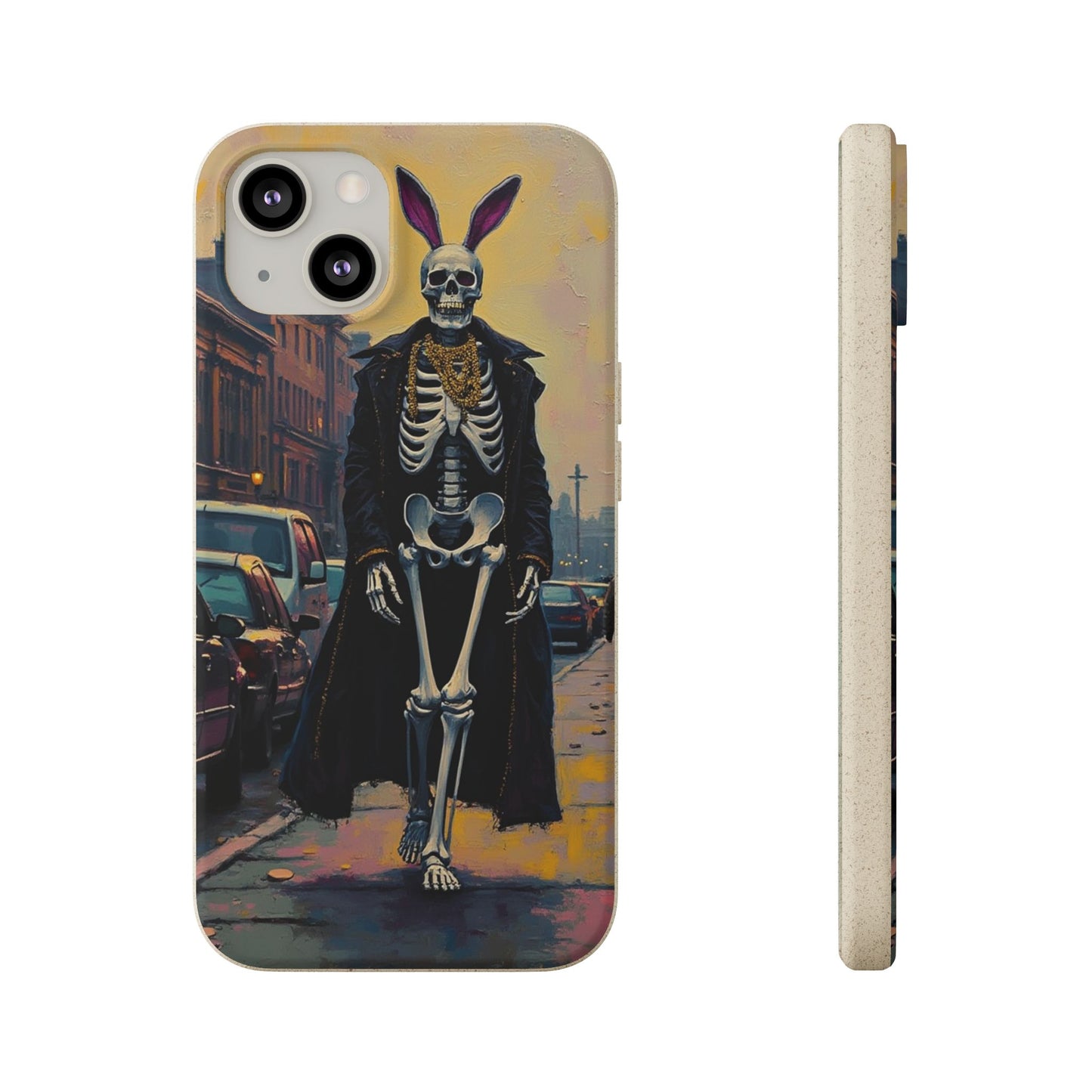 Skeleton Bunny Phone Case - Biodegradable Eco-Friendly Halloween Cover
