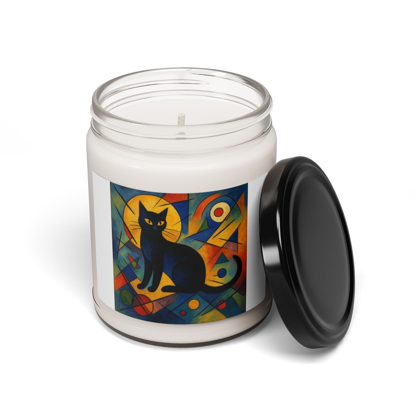 Soy Candle, Kandinsky Cat Scented Candle 9oz