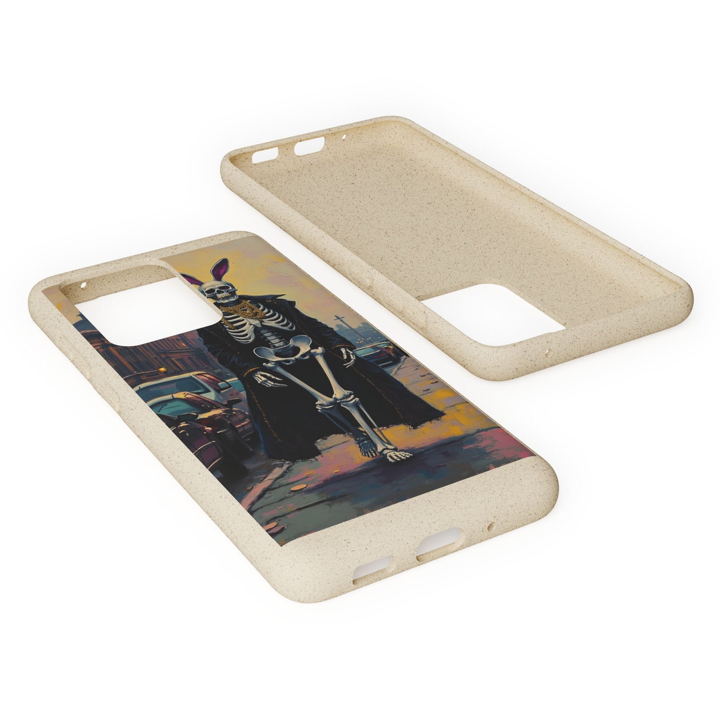 Skeleton Bunny Phone Case - Biodegradable Eco-Friendly Halloween Cover