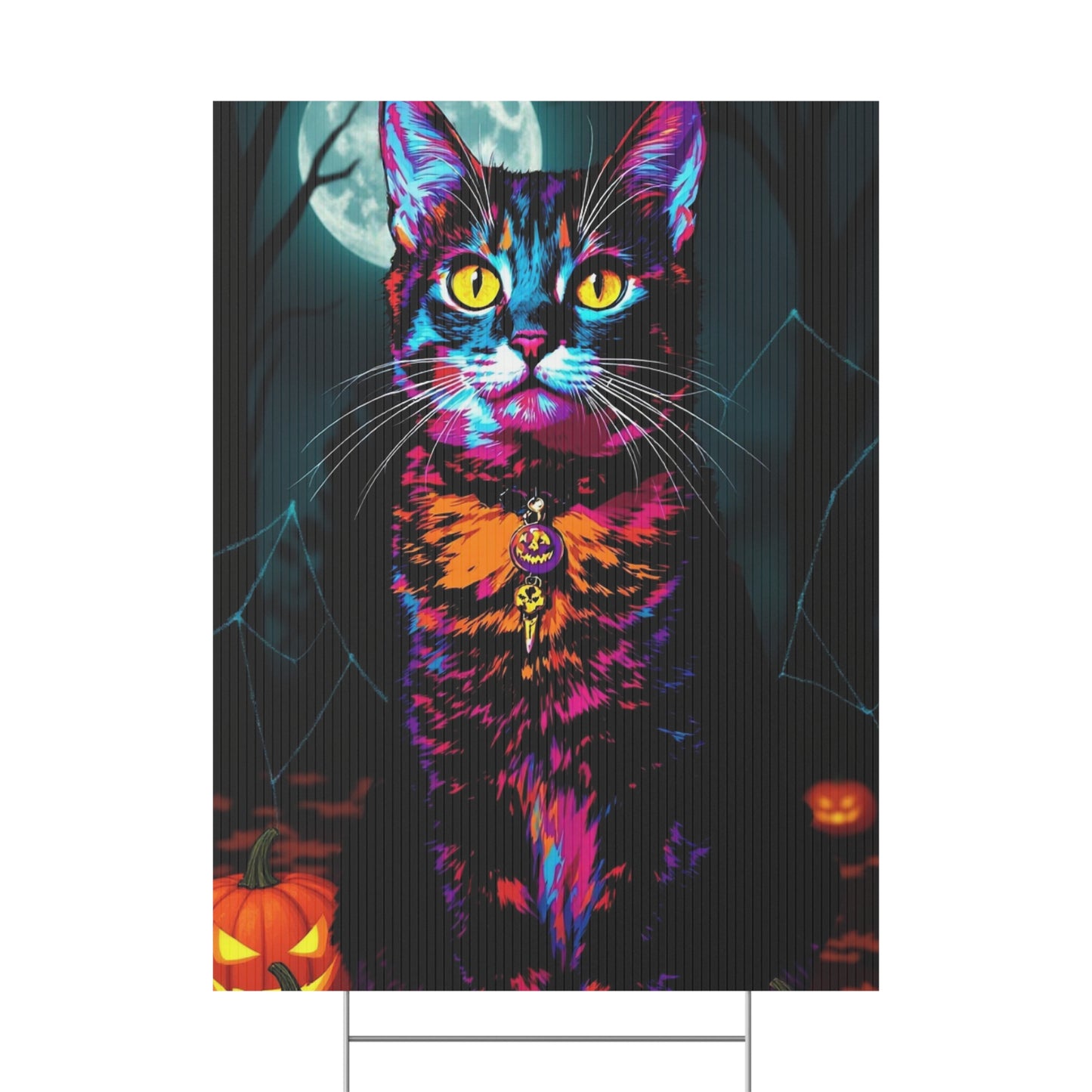 Yard Sign - Mystic Cat Garden Guardian