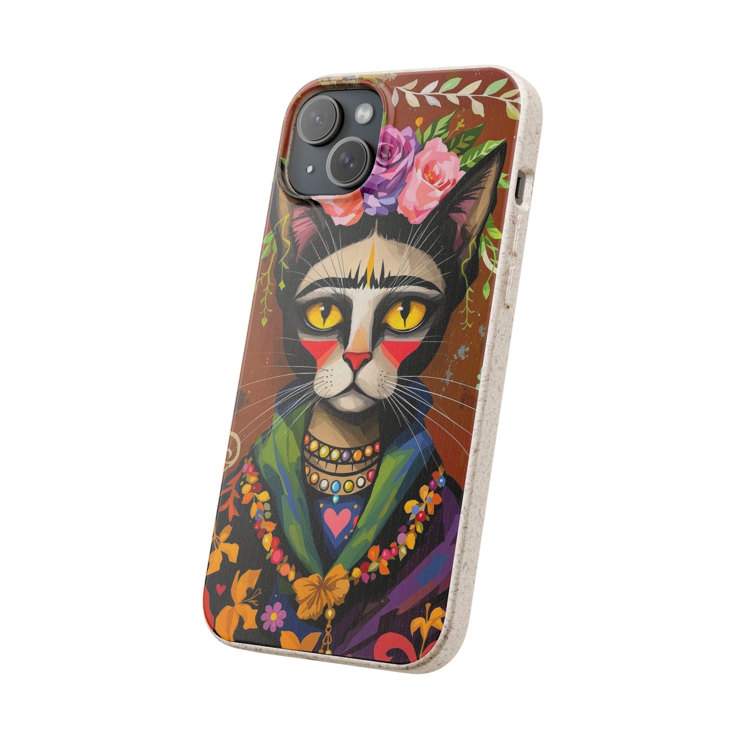 Phone Case - Frida Kahlo Cat, Eco Biodegradable