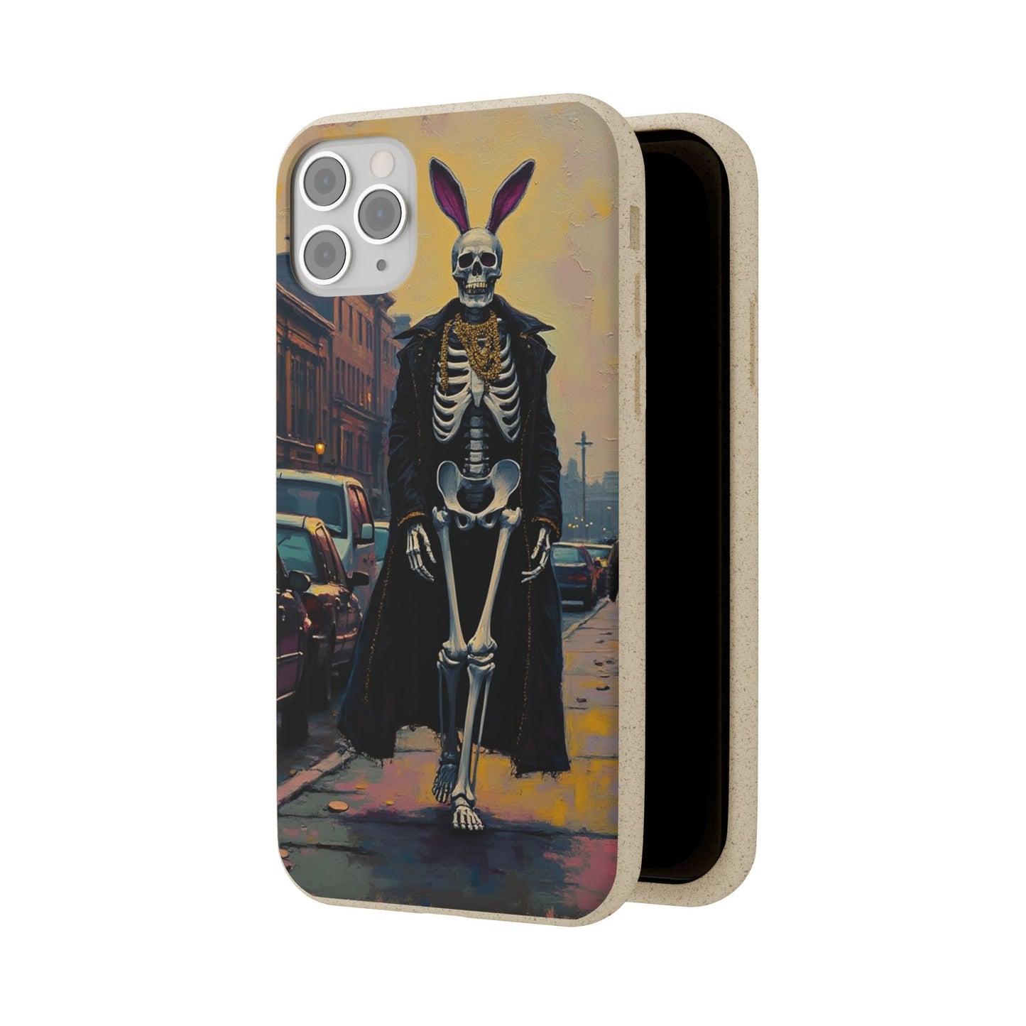 Skeleton Bunny Phone Case - Biodegradable Eco-Friendly Halloween Cover