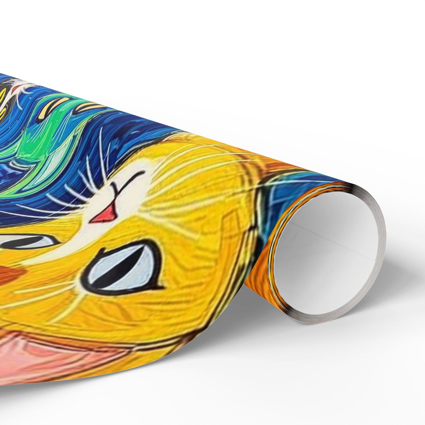 Gift Wrapping Paper - Van Gogh Cats Style Unique Design