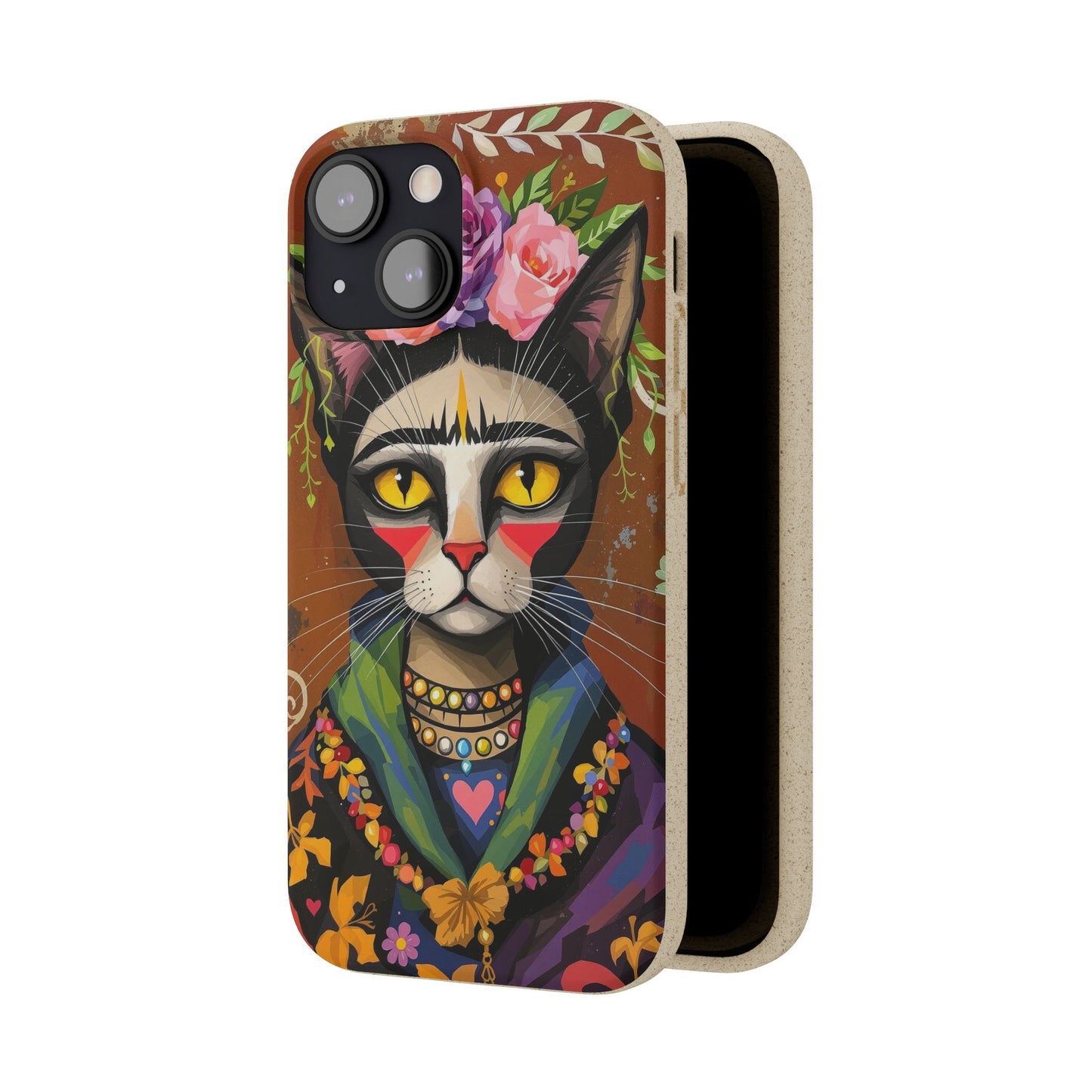 Phone Case - Frida Kahlo Cat, Eco Biodegradable