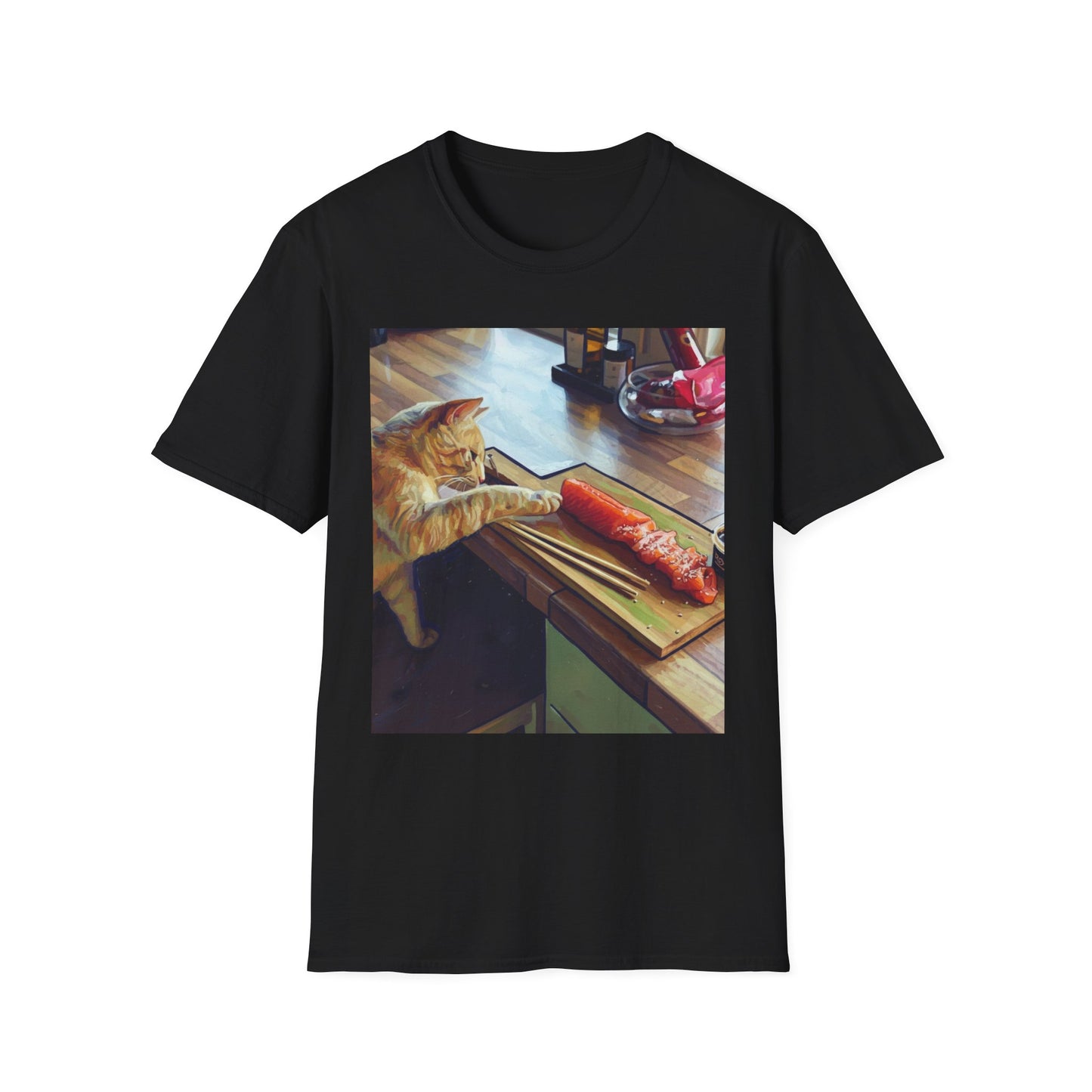 Cat Eating Sushi T-Shirt